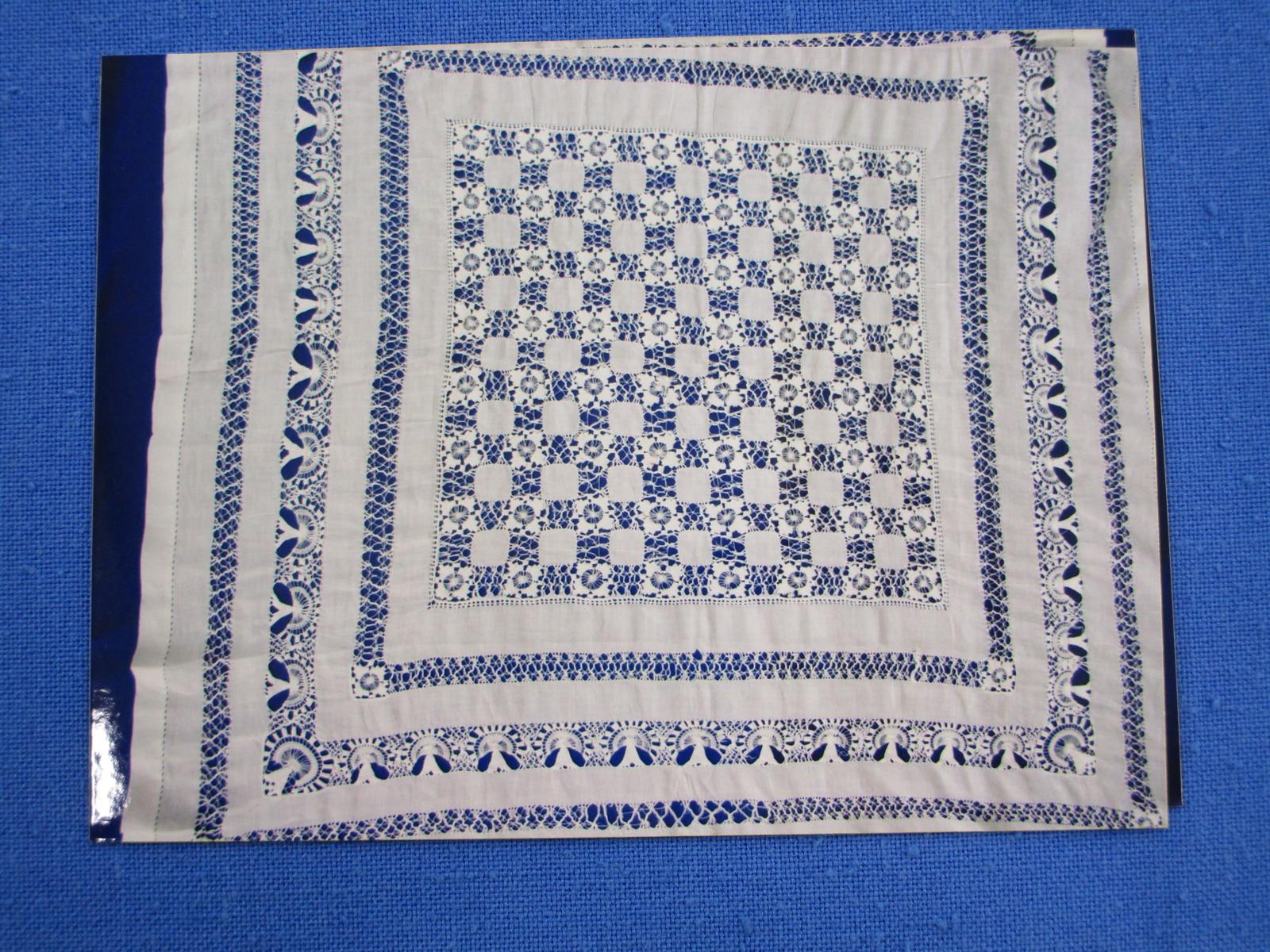 Drawn thread tea cloth