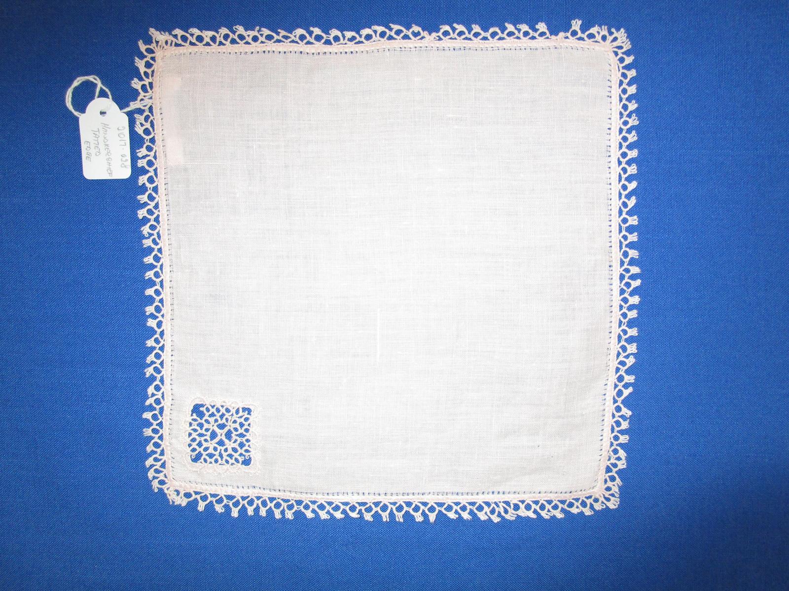 Handkerchief with tatted edge and detail