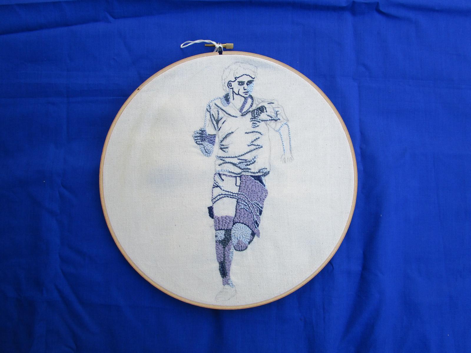 Embroidery framed in hoop