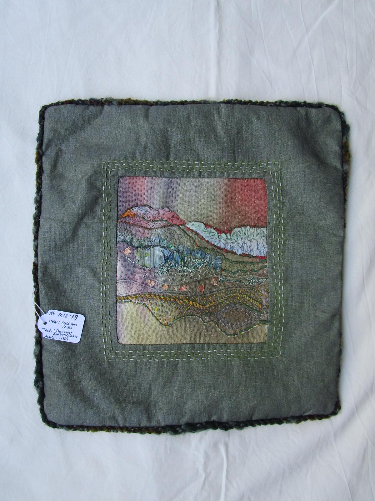 Embroidered  cushion cover