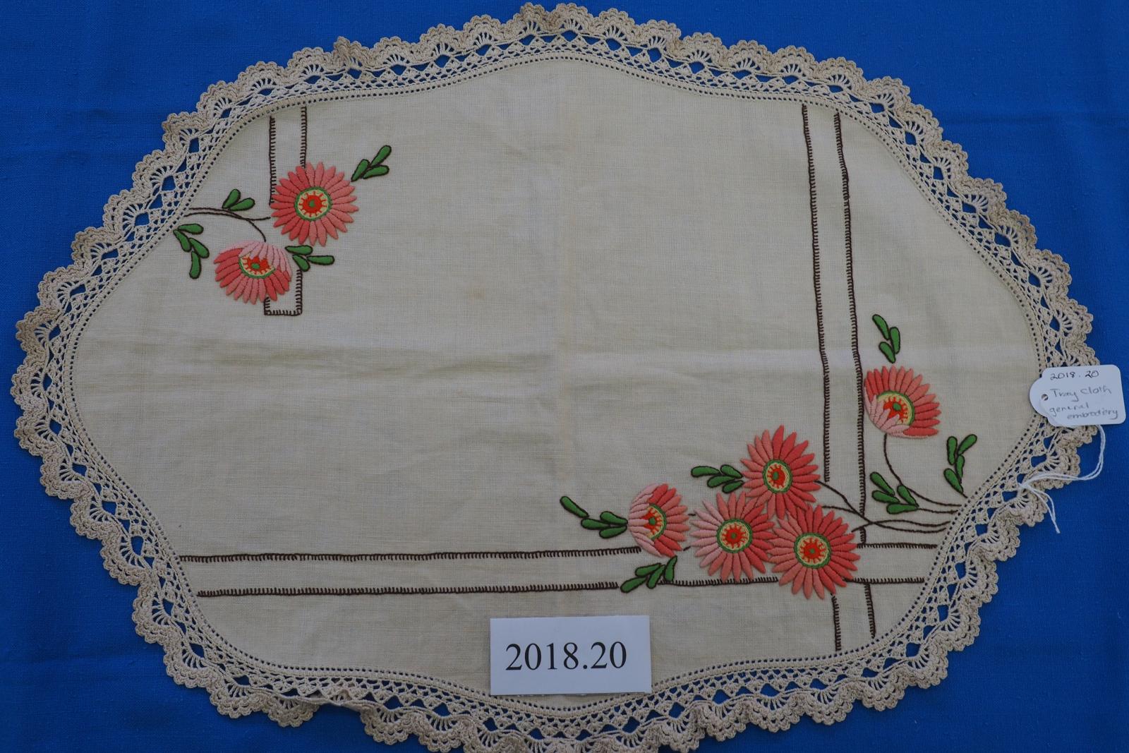 Embroidered tray cloth