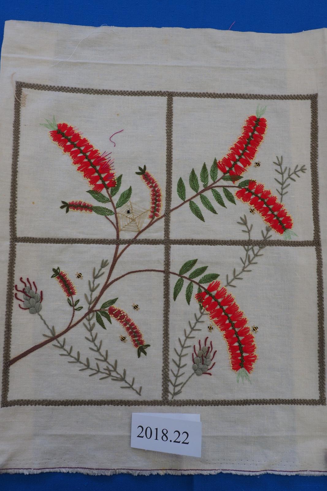 Embroidered bottlebrush