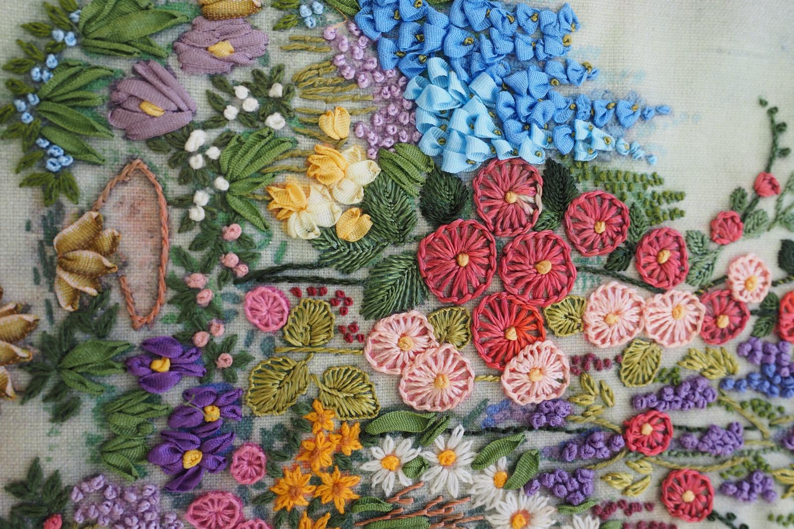 Closeup of embroidery