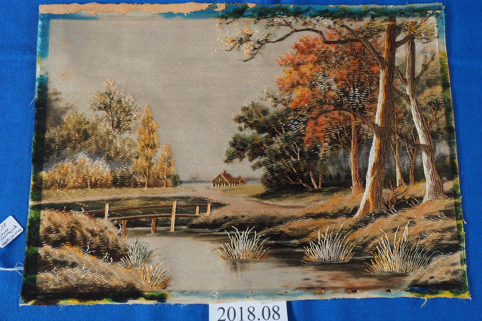 Japanese picture with embroider