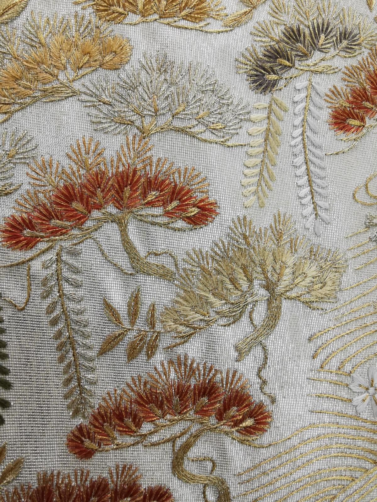 Goldwork Obi panel 1 closeup 2