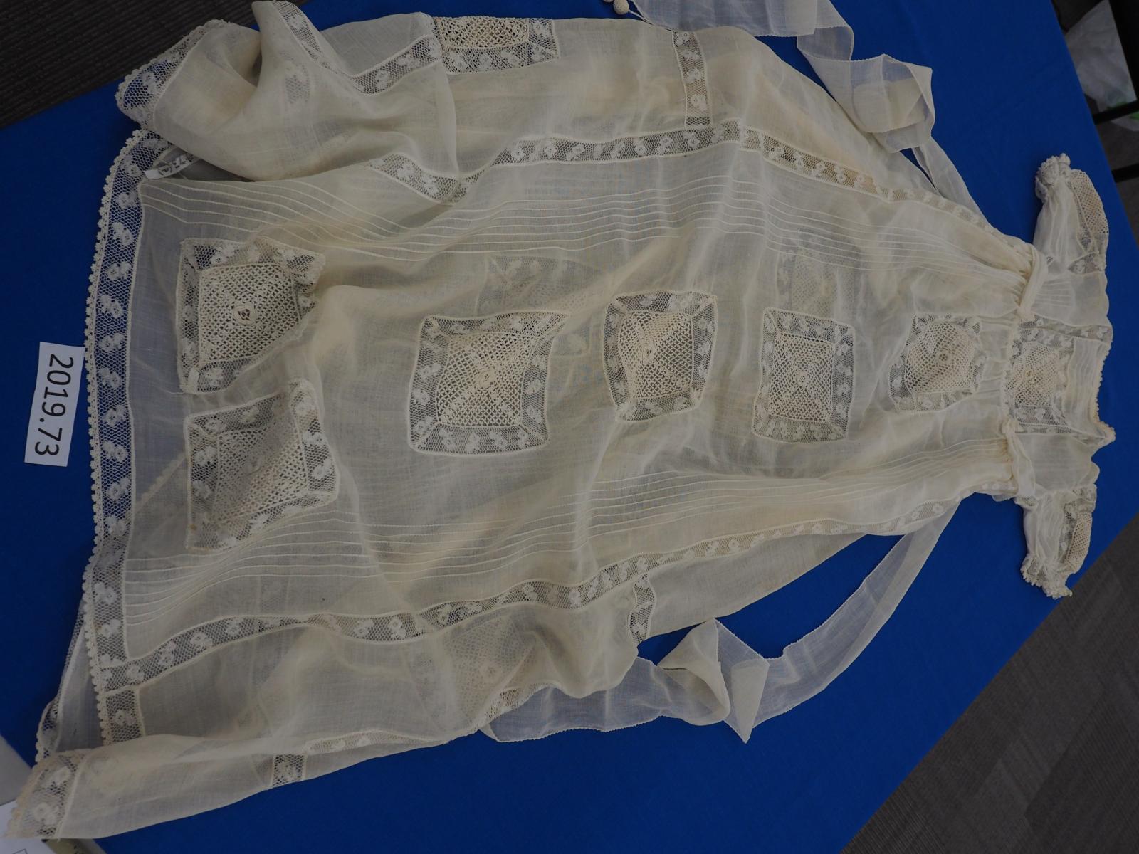 2019.73 Christening gown with insertion and crochet