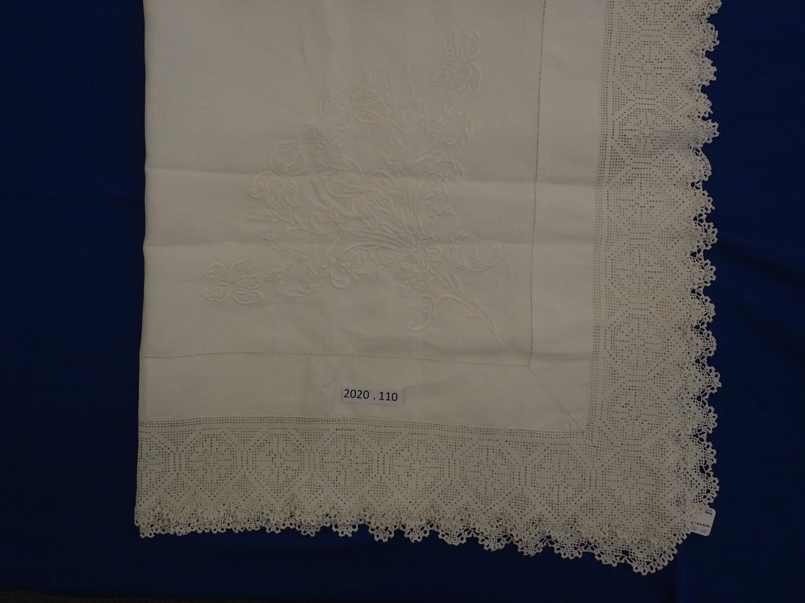 Whiite work tea cloth