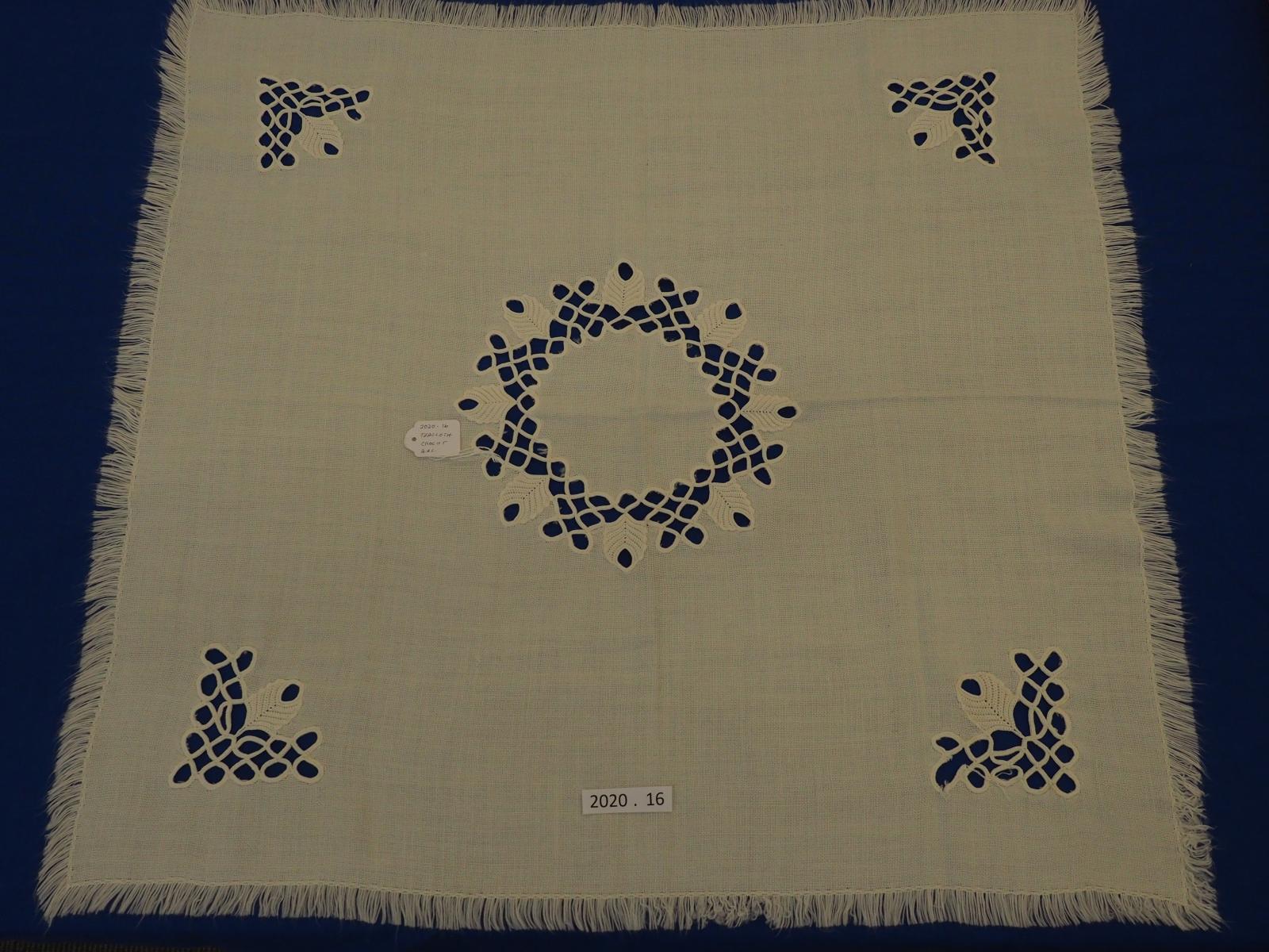 Tea cloth with insertion detail