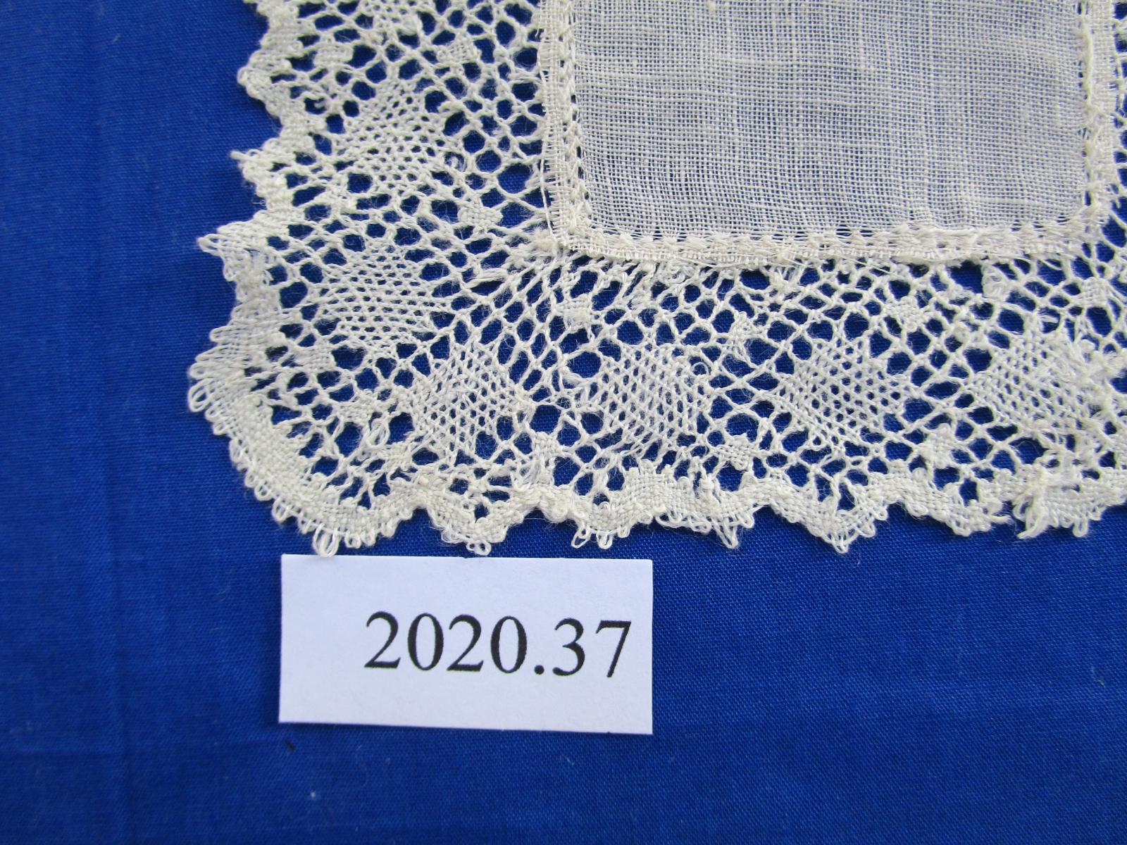 Detail of Torchon lace on handkerchief