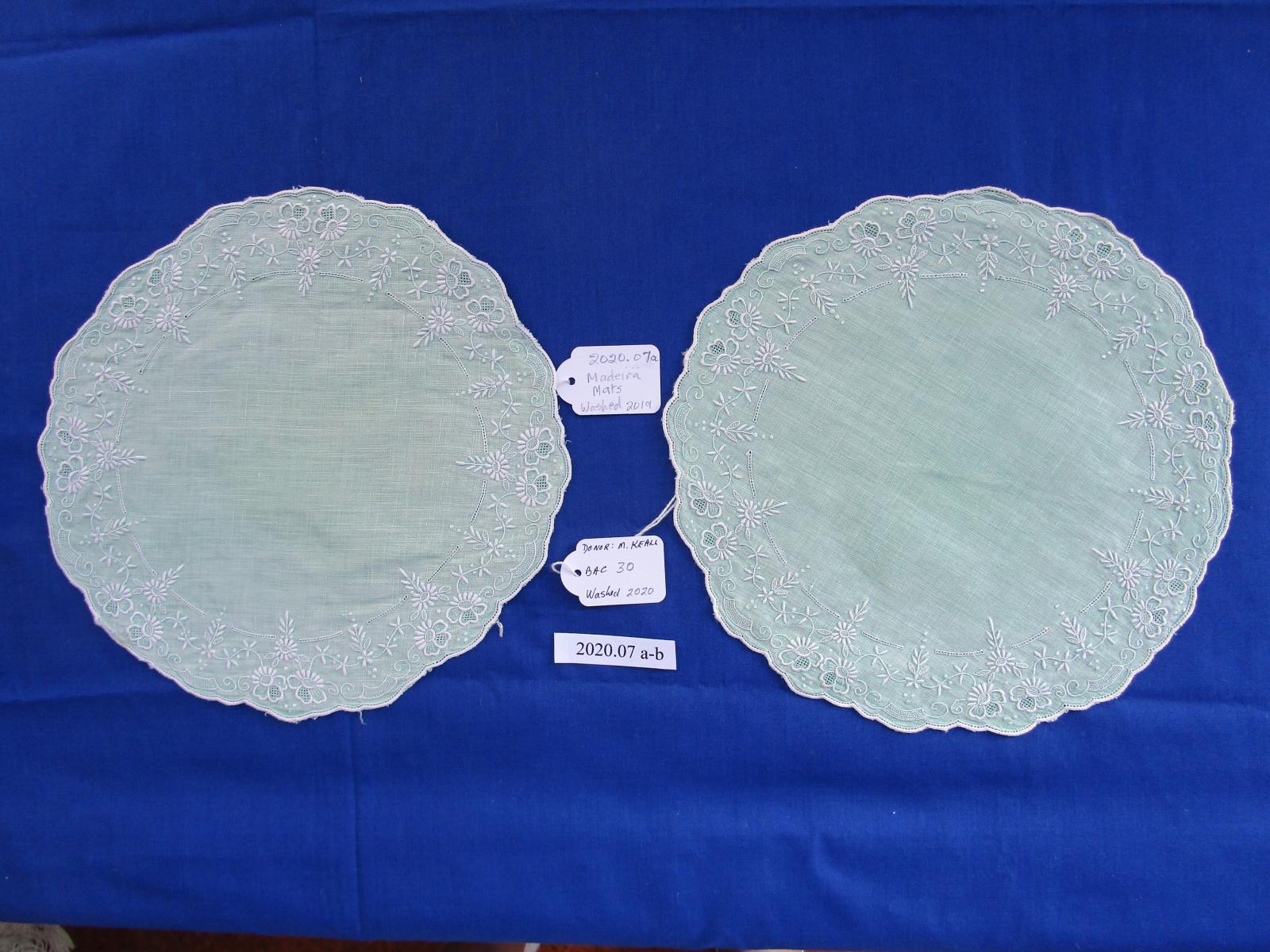 Two madiera mats