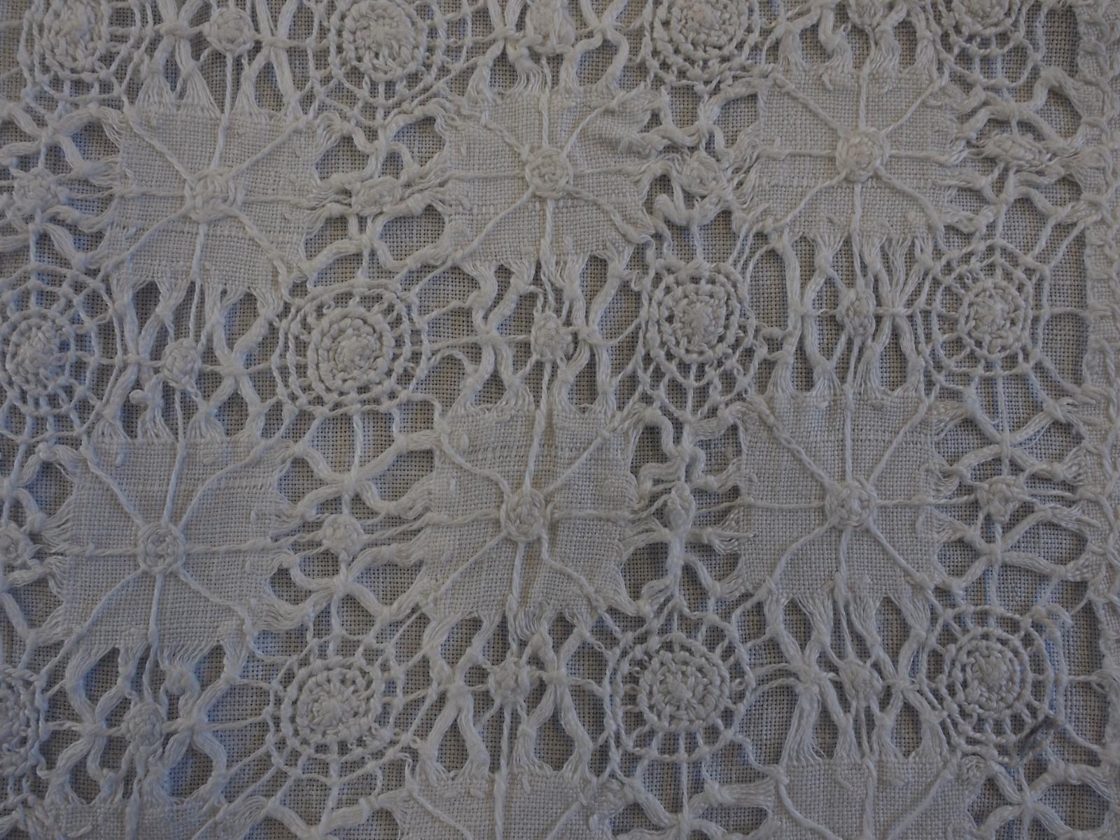 Drawn thread bag detail