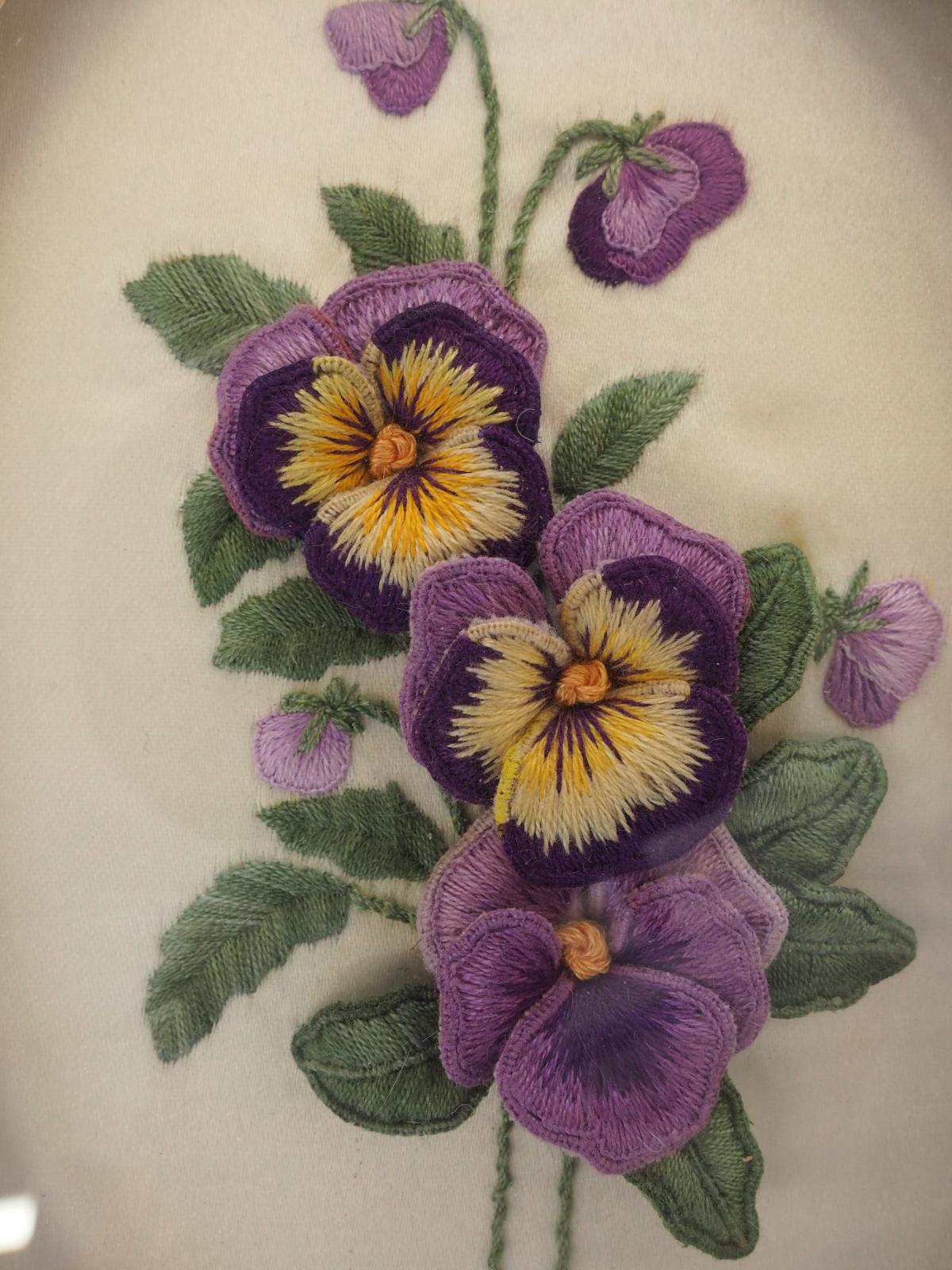 Detail of stumpwork picture