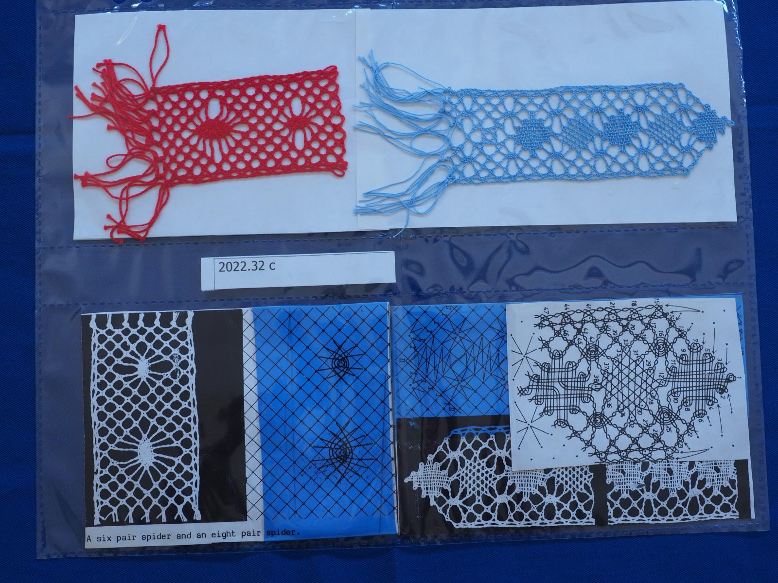 Lace samples from workbook
