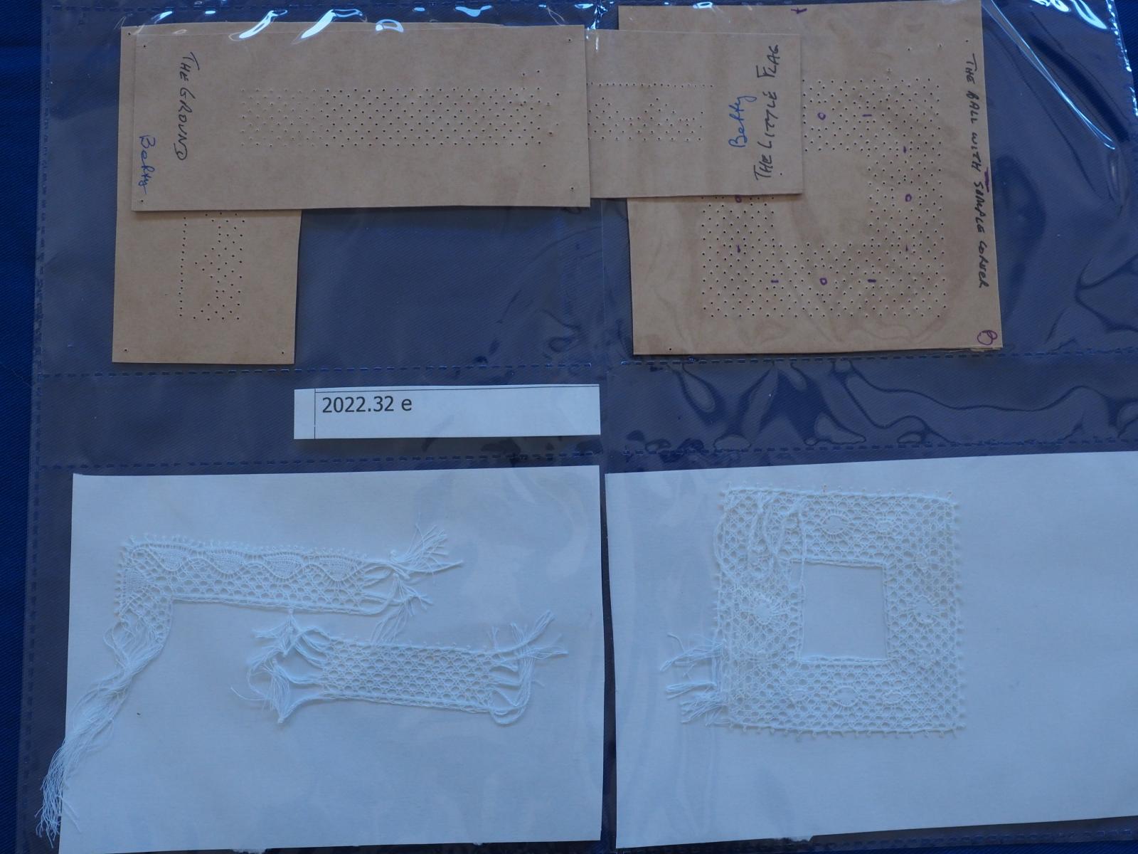 Lace samples from workbook
