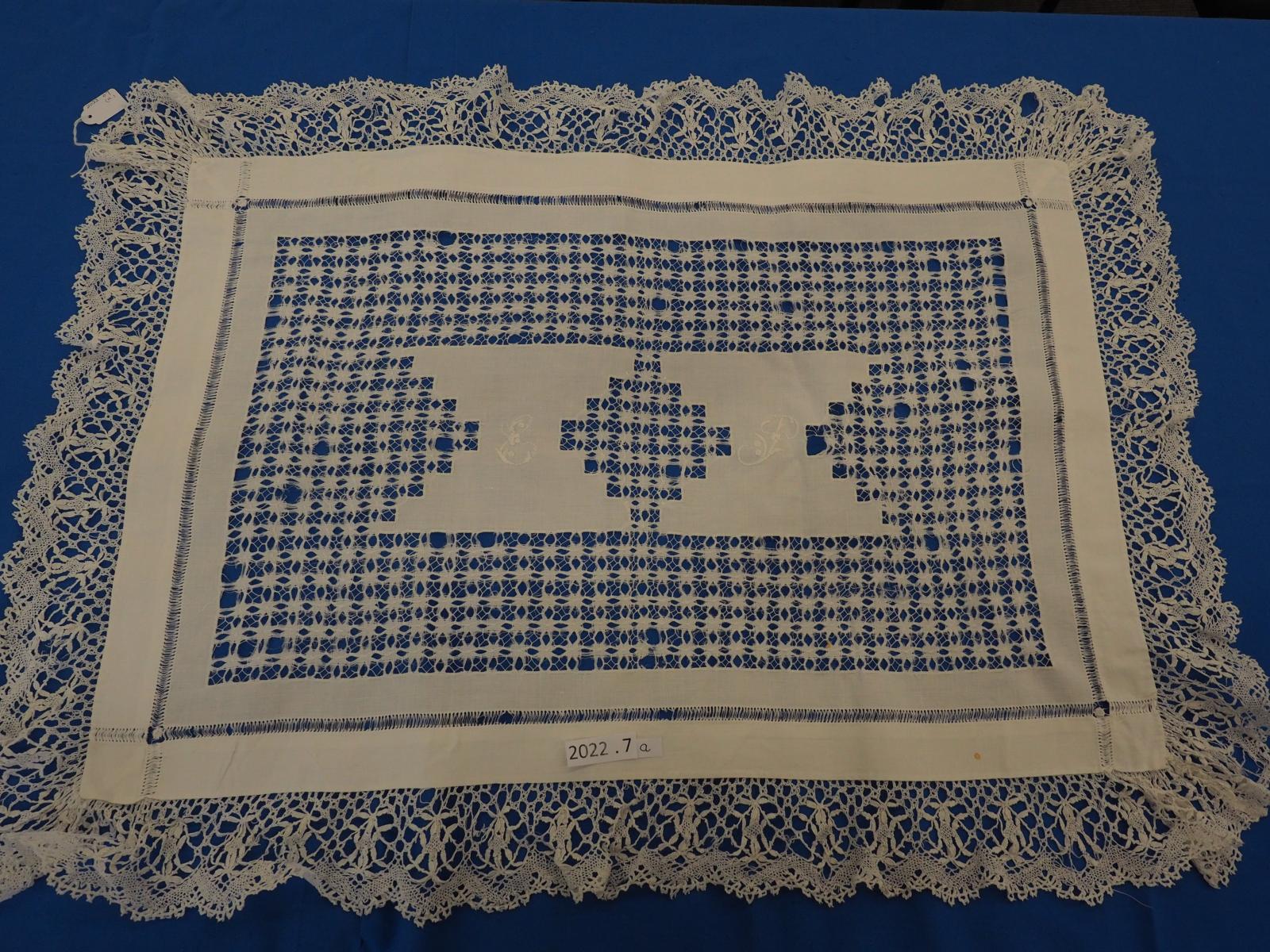 Drawn thread pillow sham