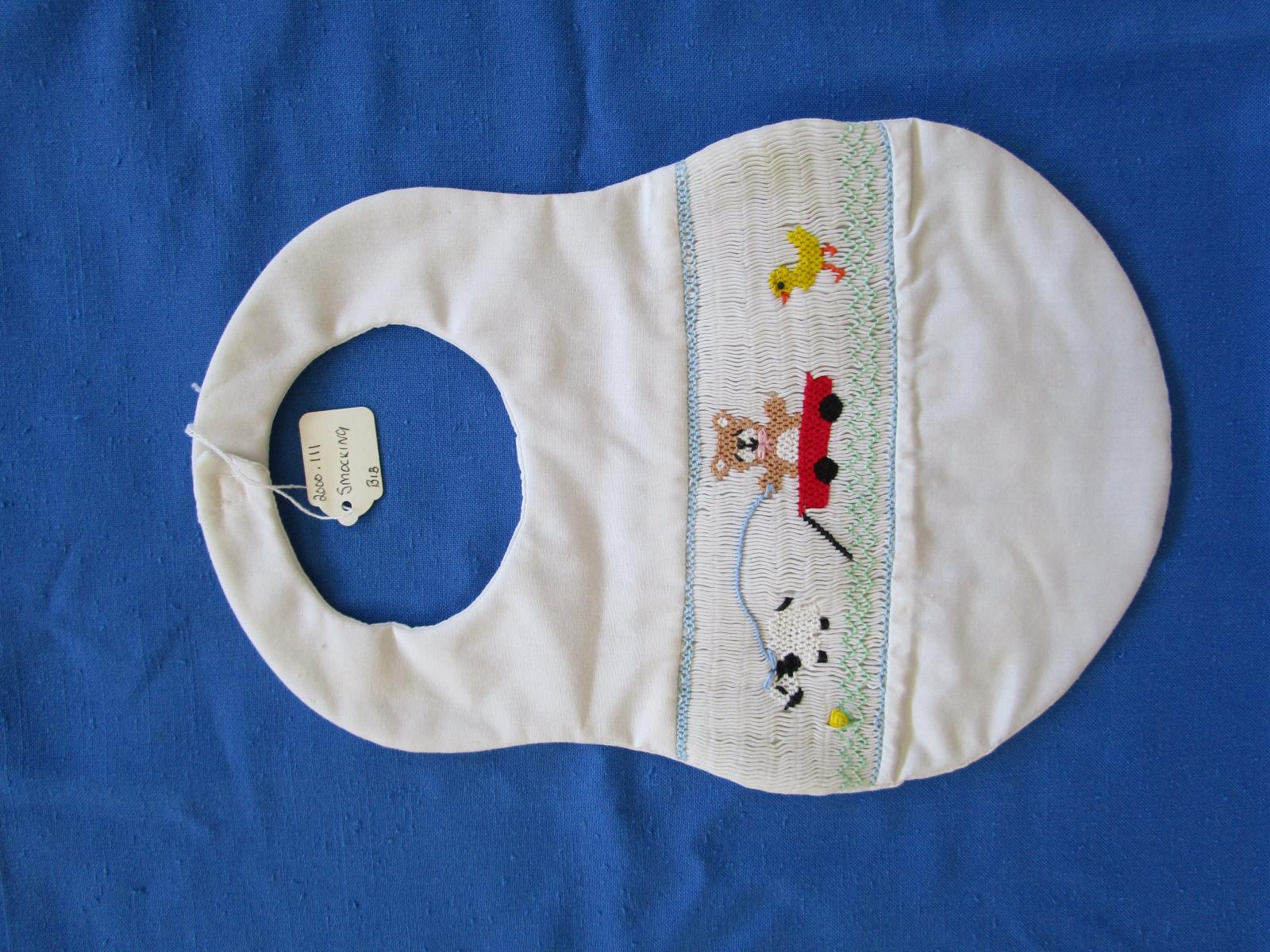Bib with smocking