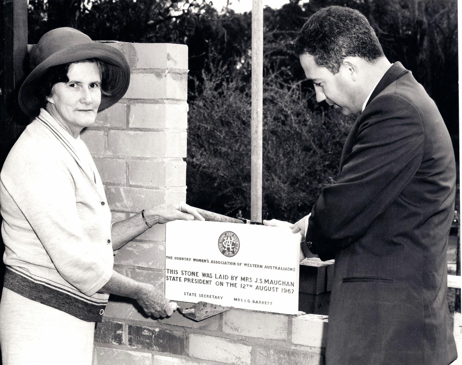 State President laying Foundation Stone of CWA House 1174 Hay Street State President laying Foundation Stone of CWA House 1174 Hay Street