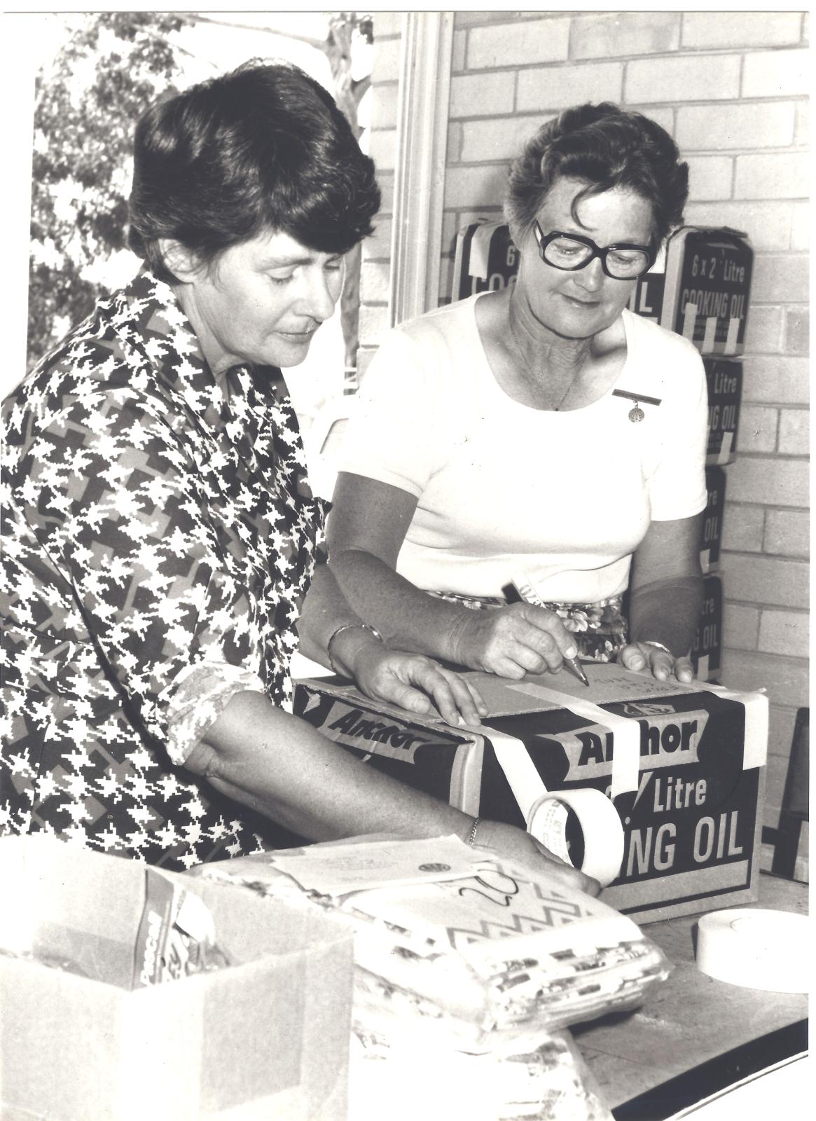 No 1 Packing Relief items for Cyclone Alby Victims 1978 No 1 Packing Relief items for Cyclone Alby Victims 1978