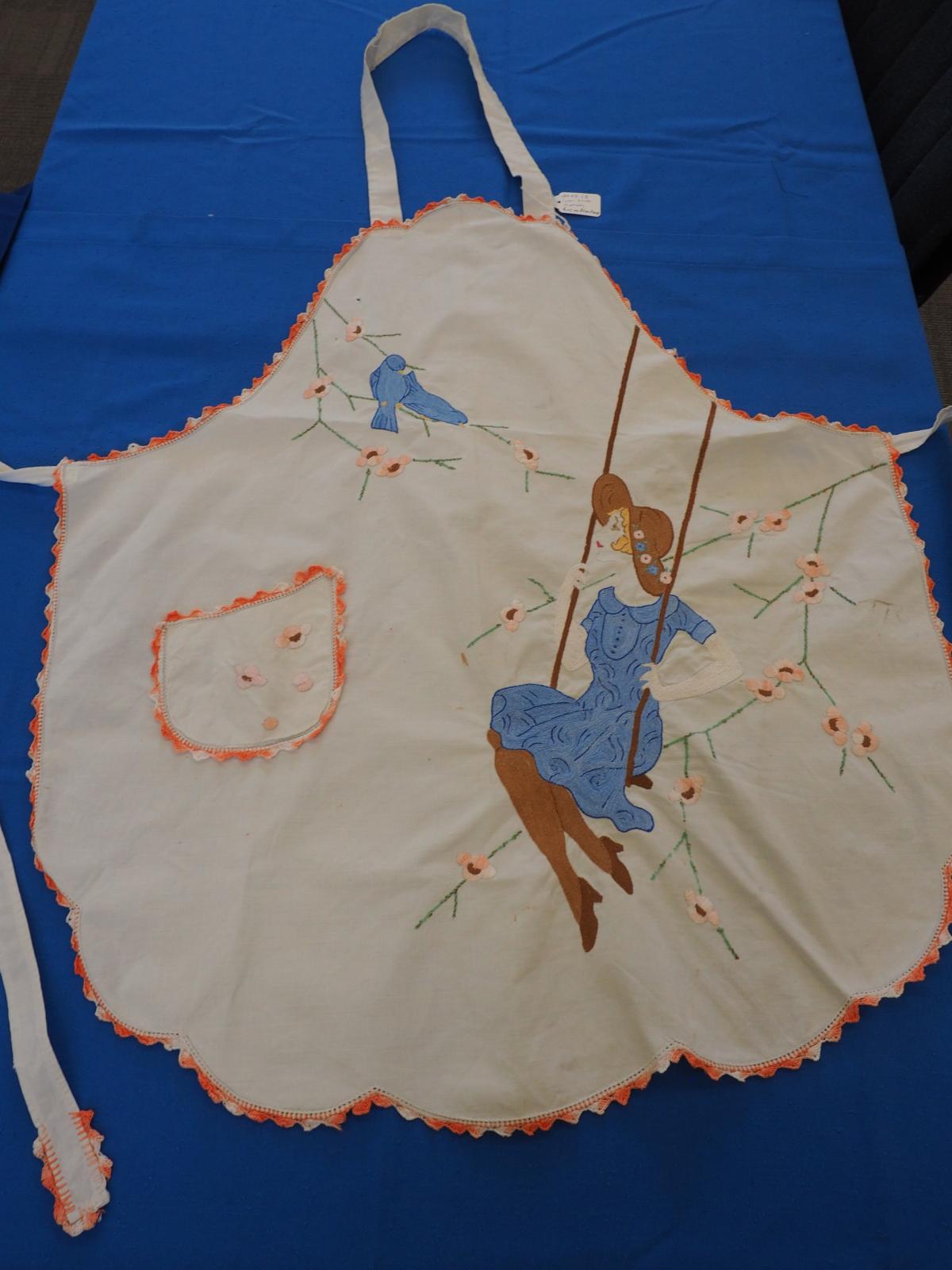 Embroidered apron