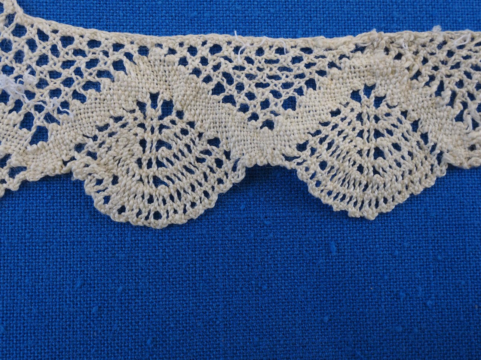 Torchon lace edging detail