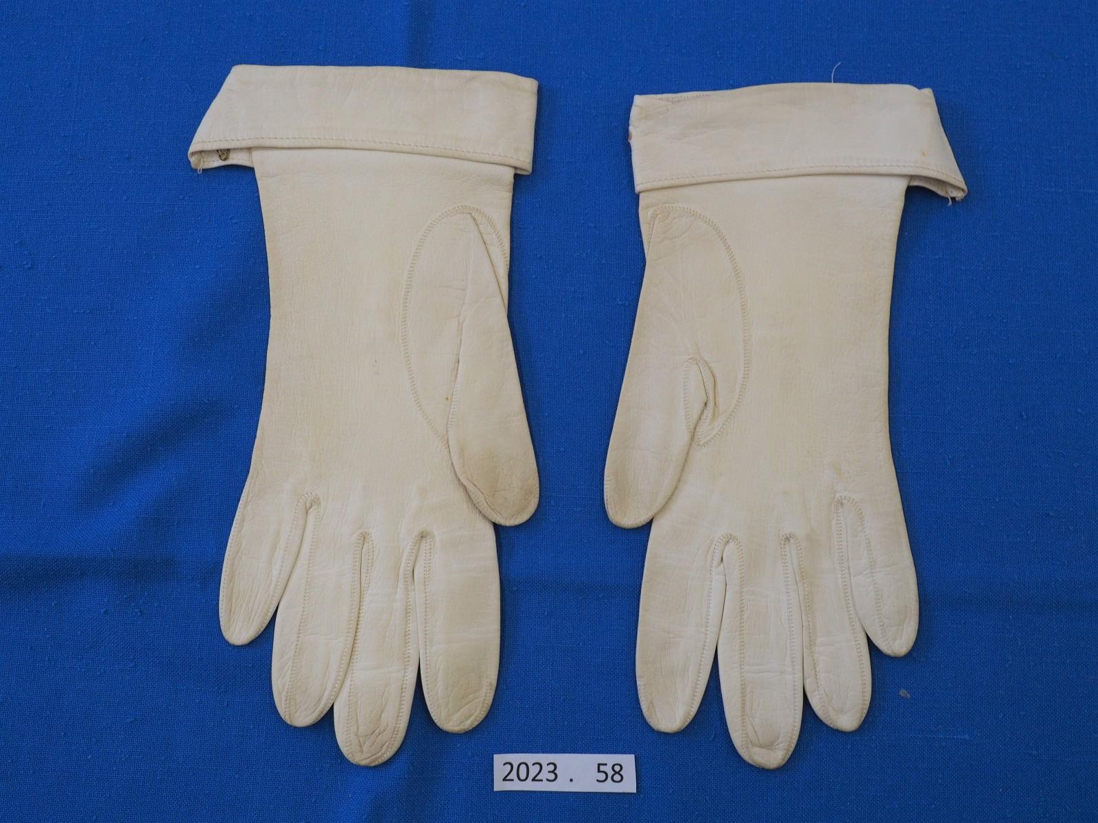 reverse of embroidered gloves
