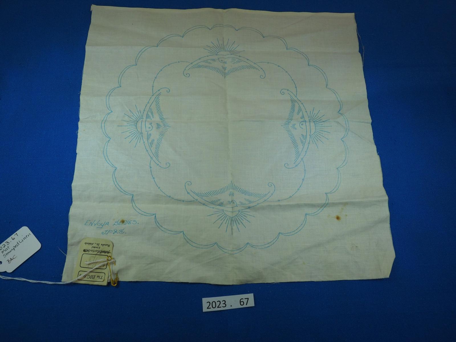 Stamped Linen mat