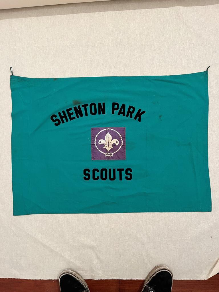 FLAG: SHENTON PARK SCOUTS GROUP, GREEN WITH BLACK WRITING | Collections WA