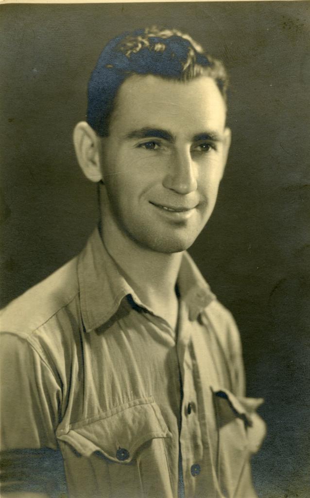 Laurence Kieth Nicholl in casual shirt, Second World War