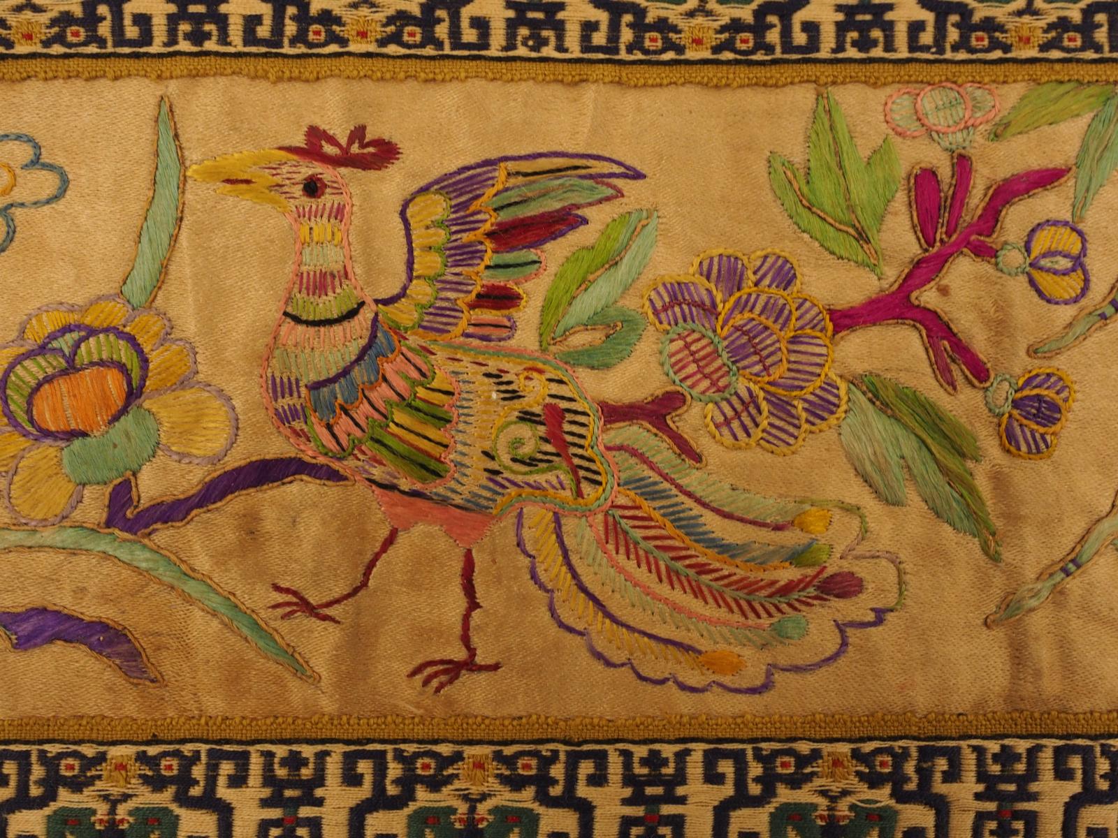 Chinese embroidered panel detail
