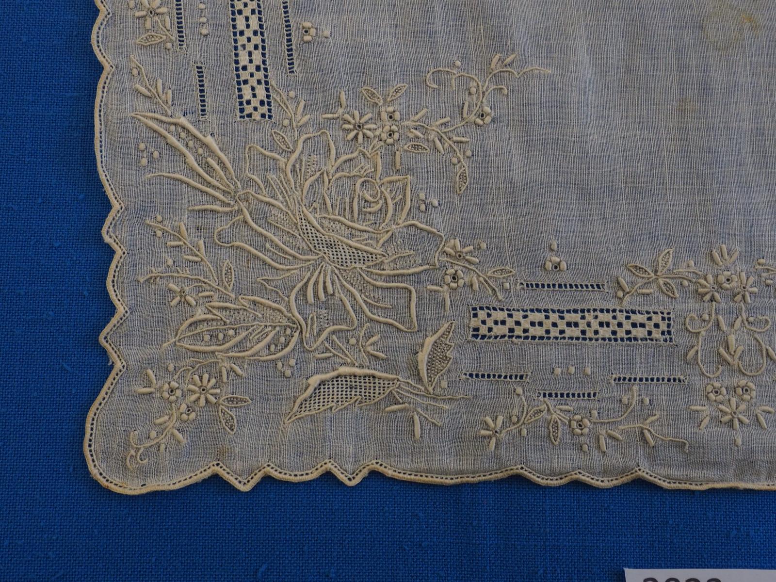 Whitework handkerchief detail