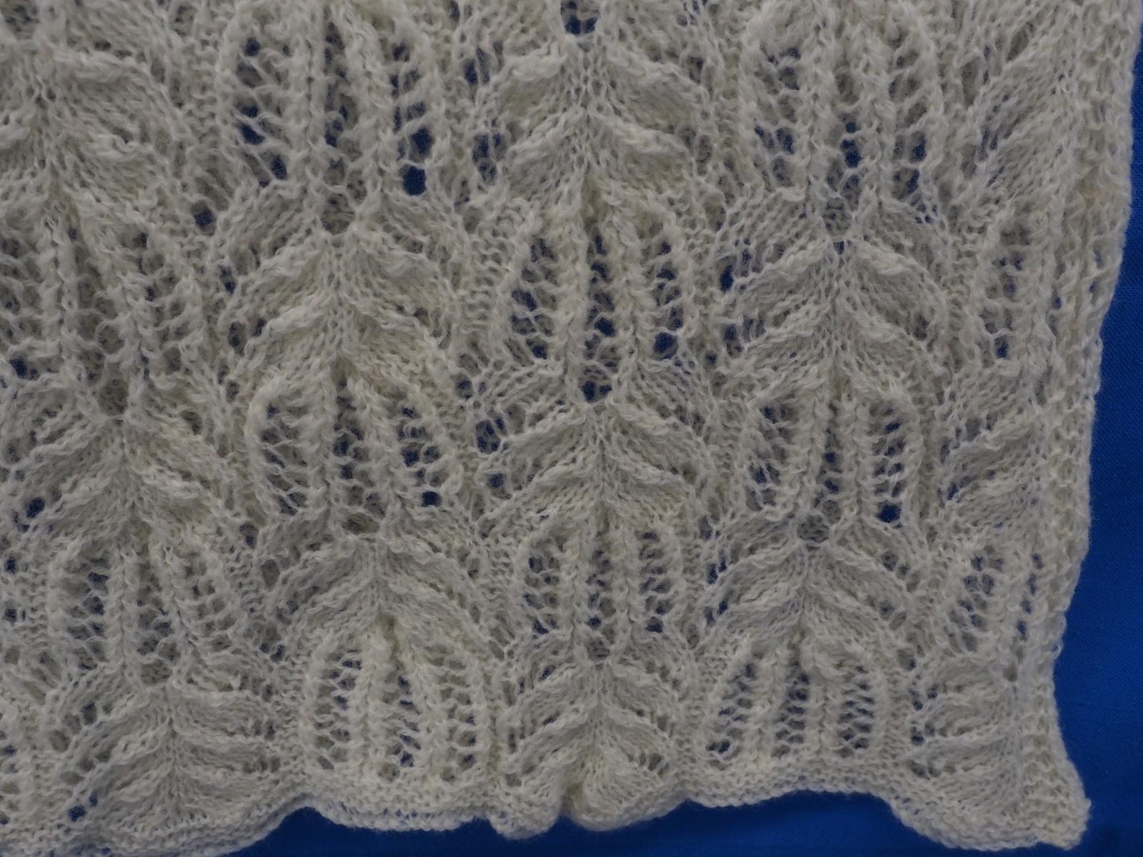 Knitted Christening gown  detail