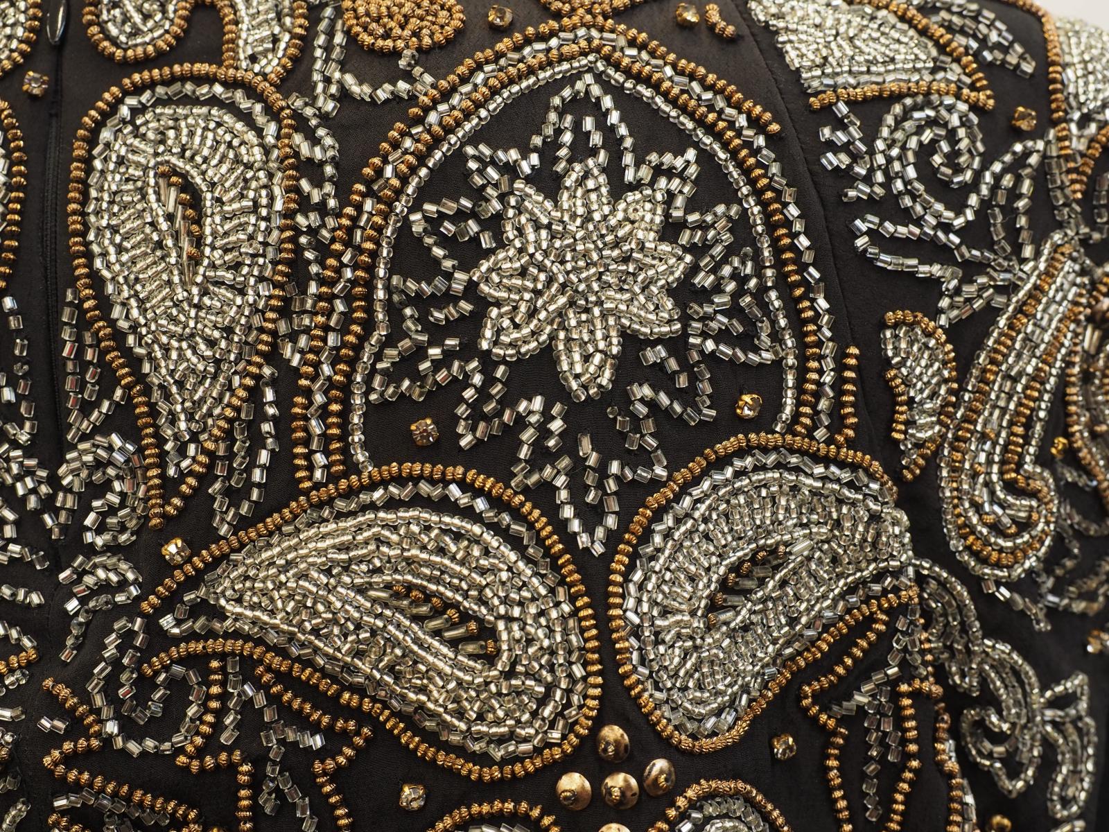 Aurelio Costarella beadwork blouse detail