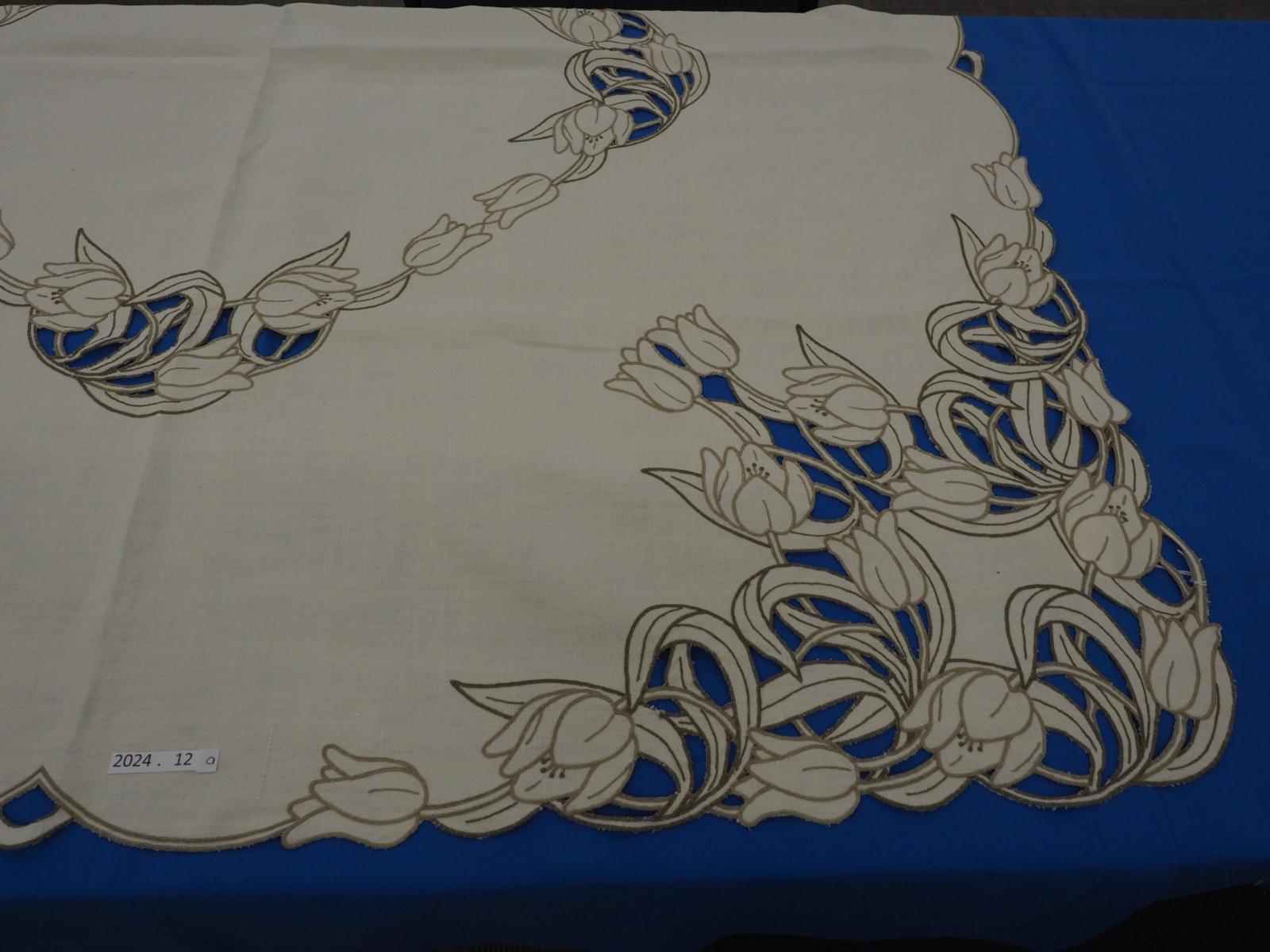 Cutwork tea cloth