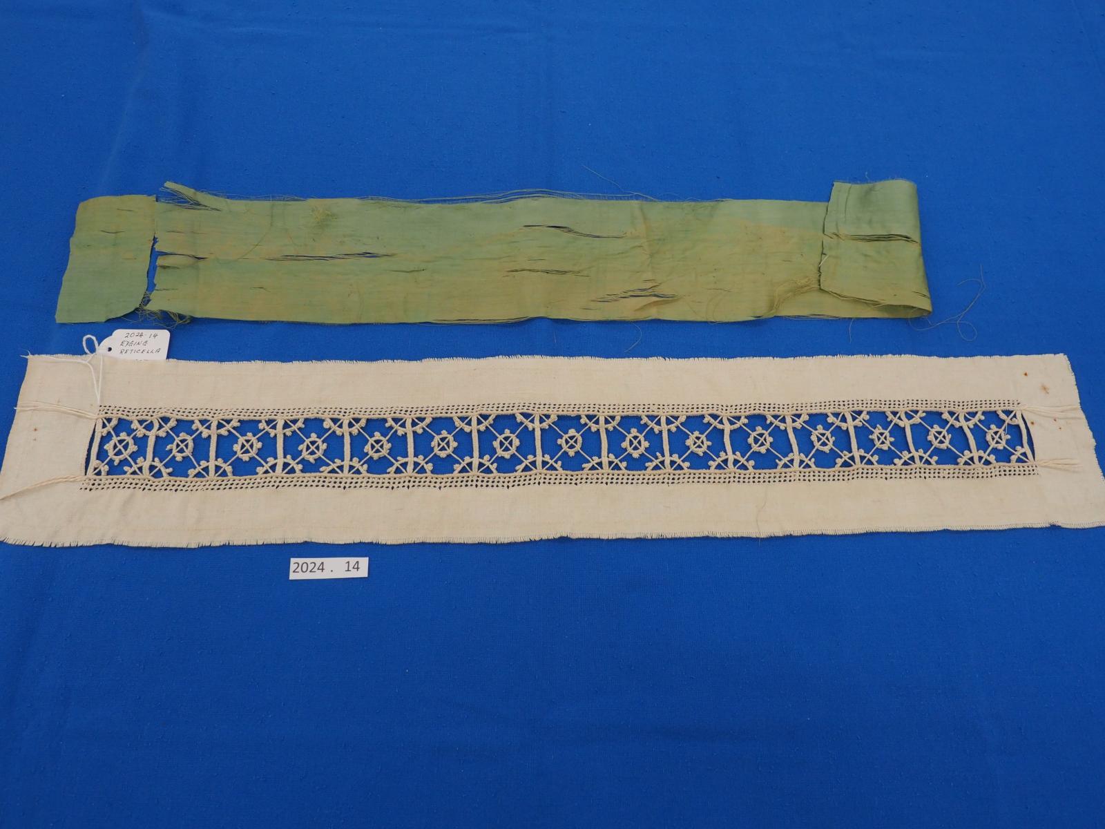 Reticella edging with backing