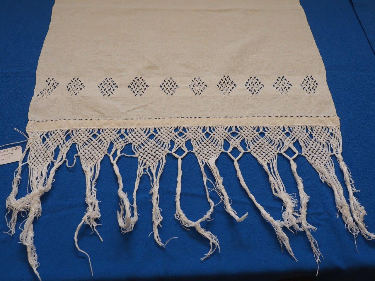 Hand woven flax towel