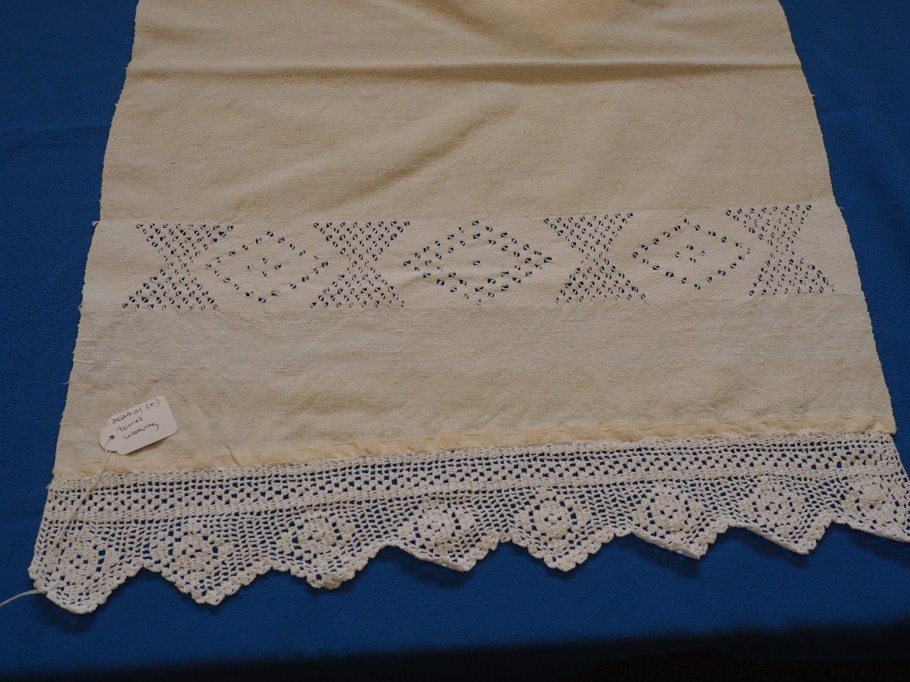 Hand woven flax towel