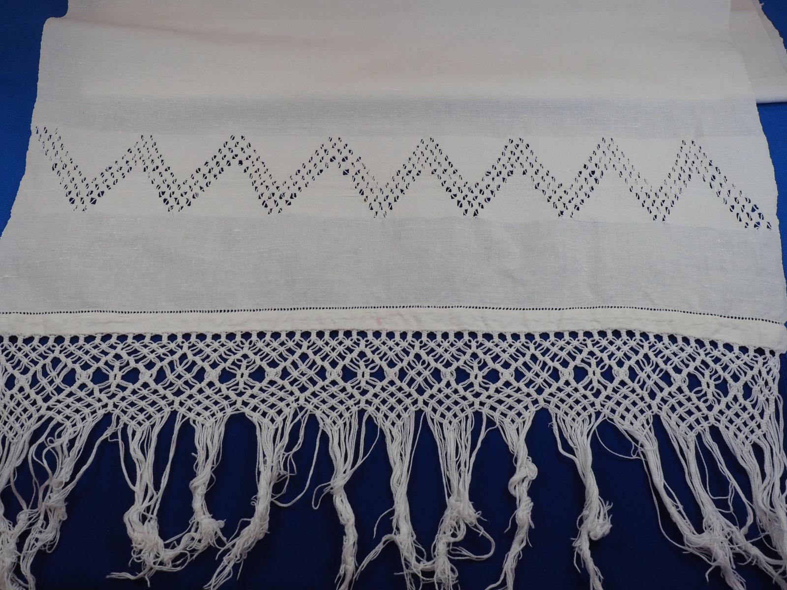 Hand woven flax towel