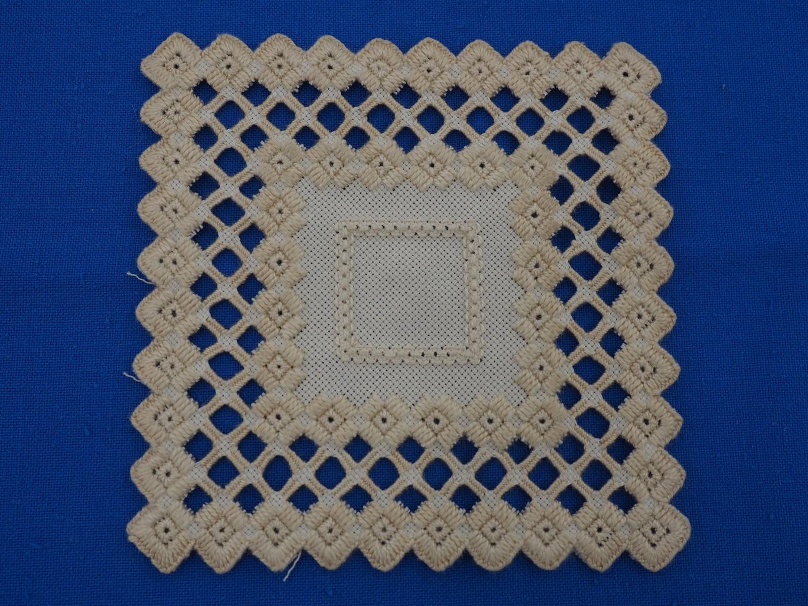 Detail of Hardanger mat