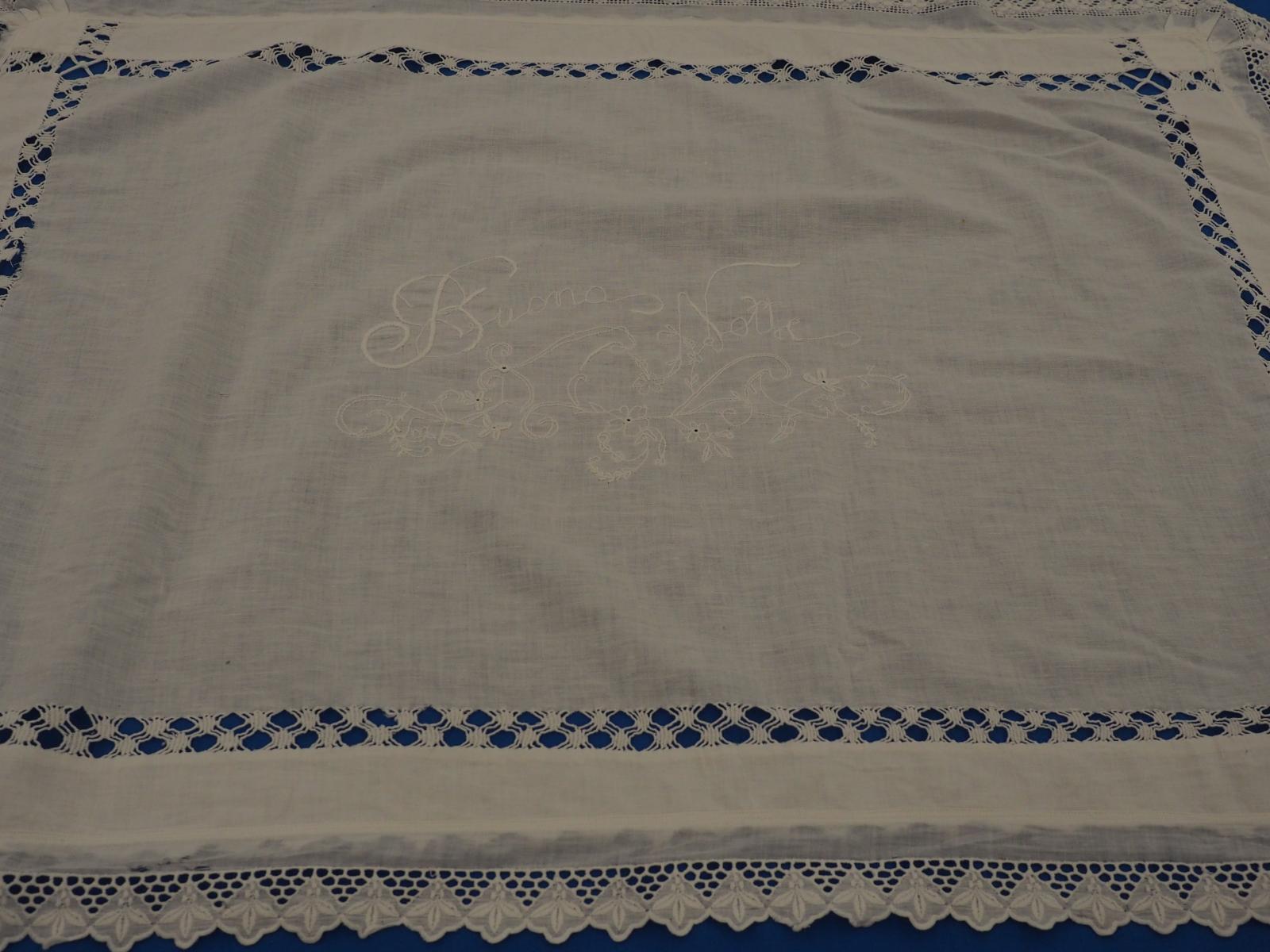 Embroidered pillow shams