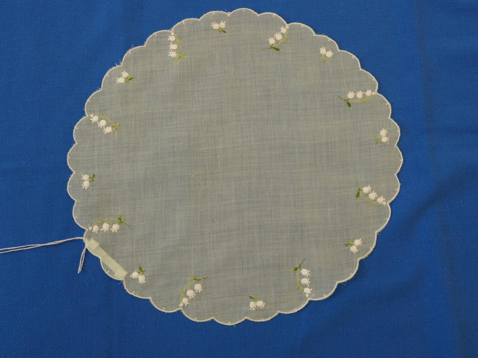 Round embroidered handkerchief