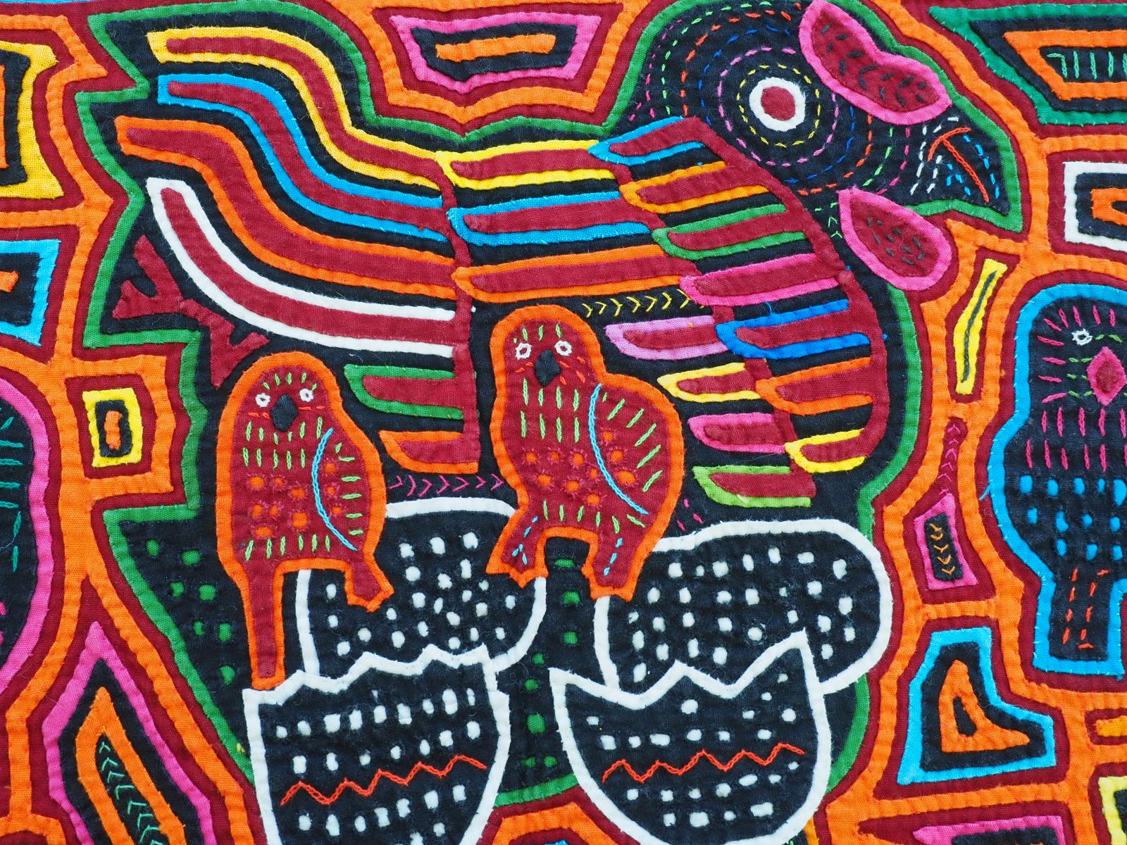 Mola, reverse applique panel detail