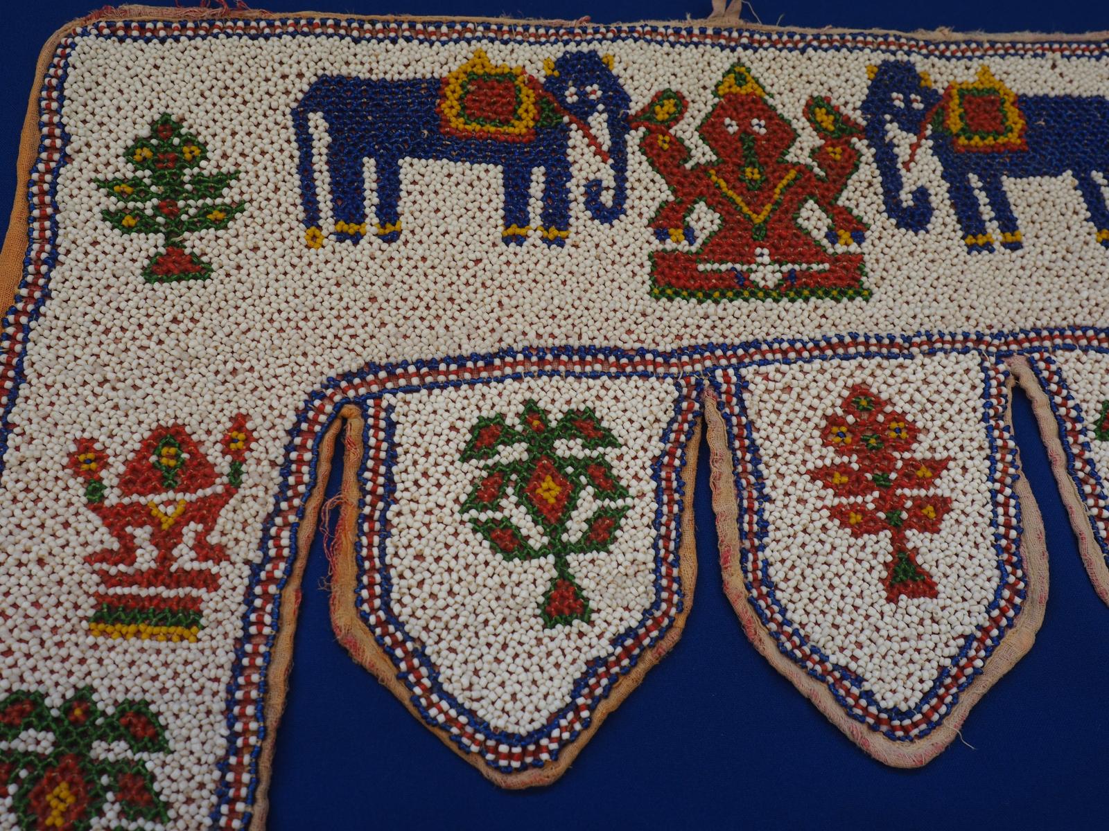 Indian beadwork hanging, Toran detail