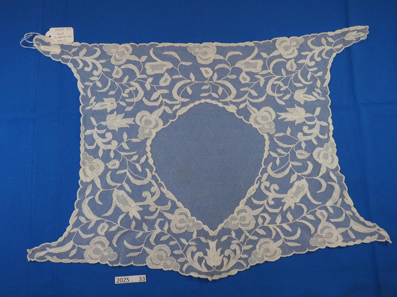 Limerick embroidered baby face cover