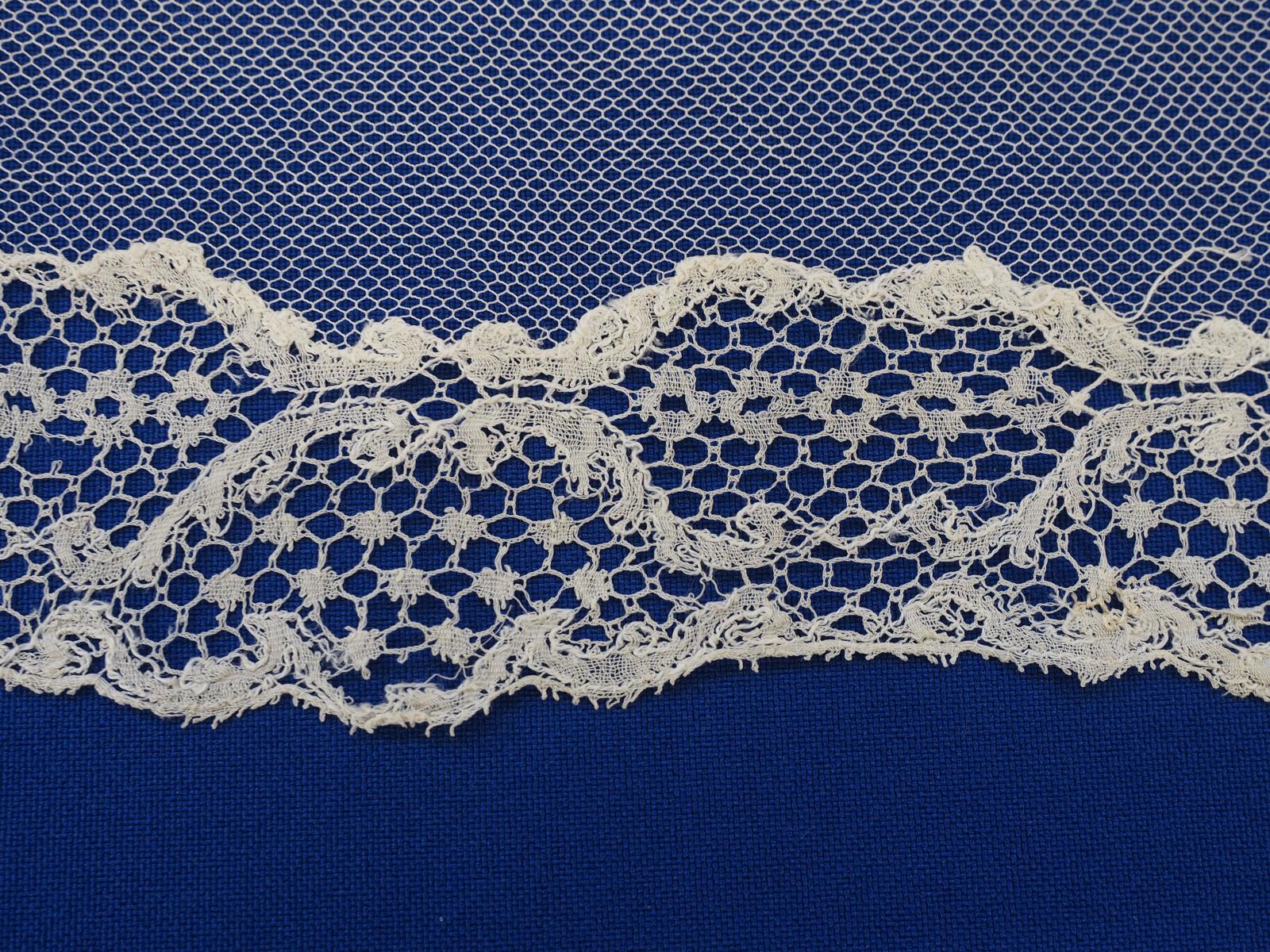 Devon handmade lace edging detail
