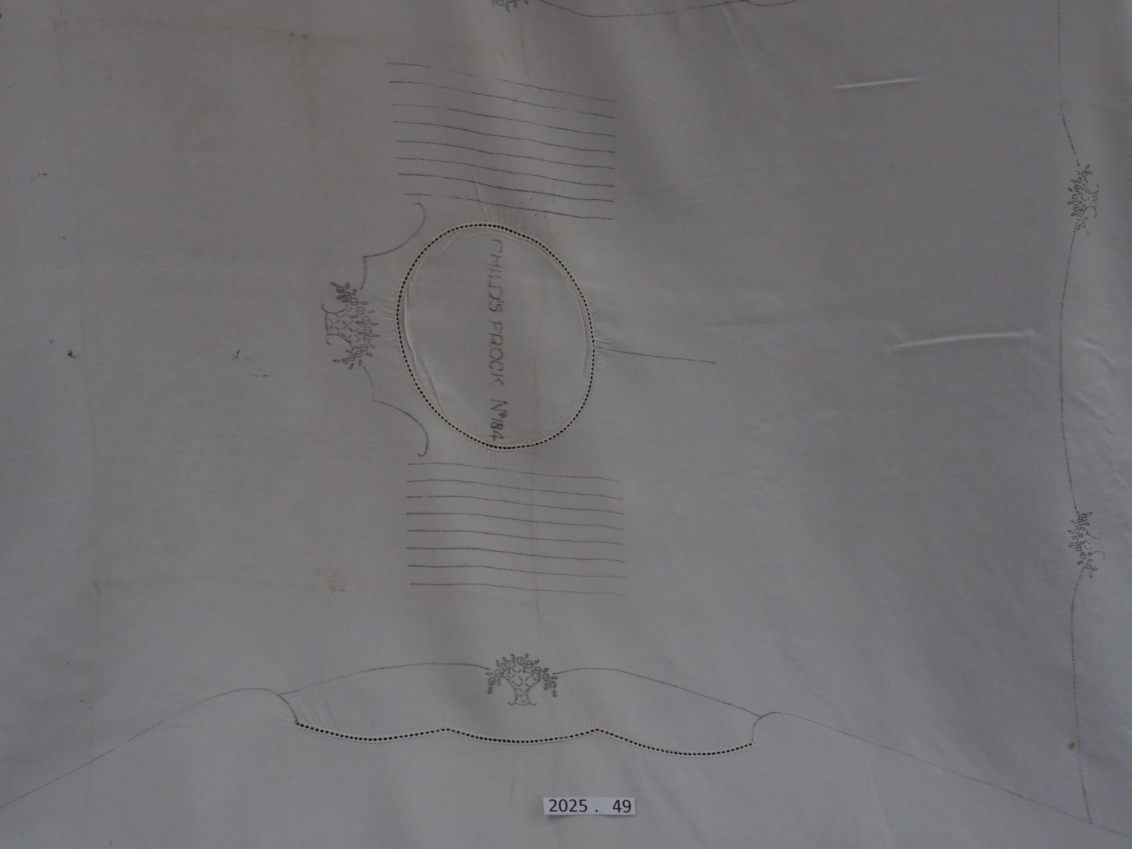 Stamped linen child's dress