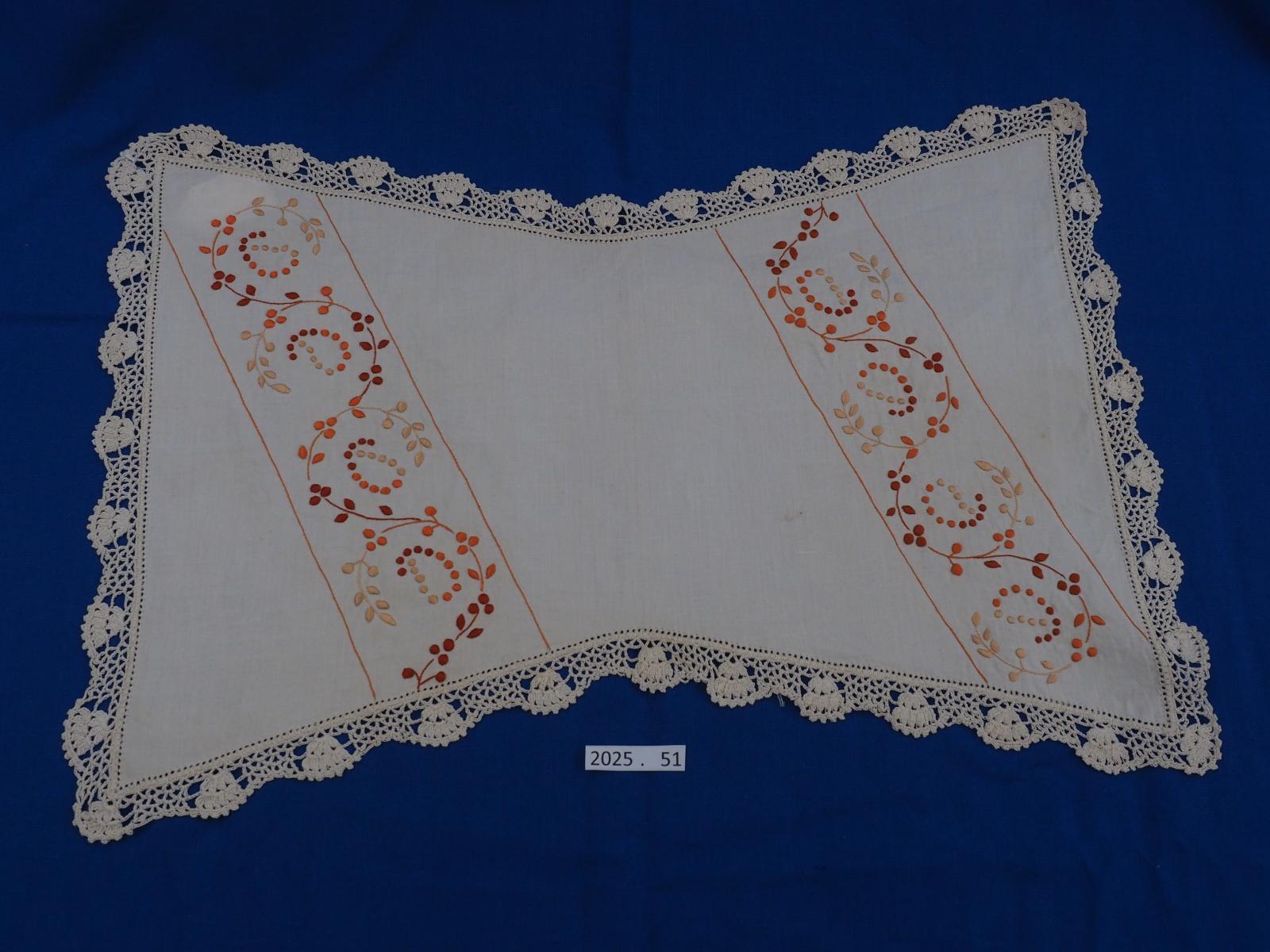 Embroidered tray cloth