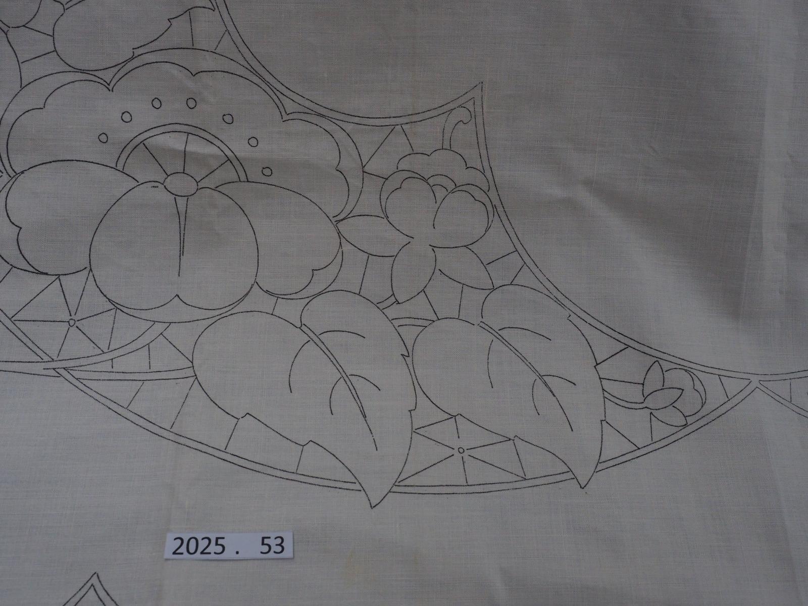 Stamped tea cloth