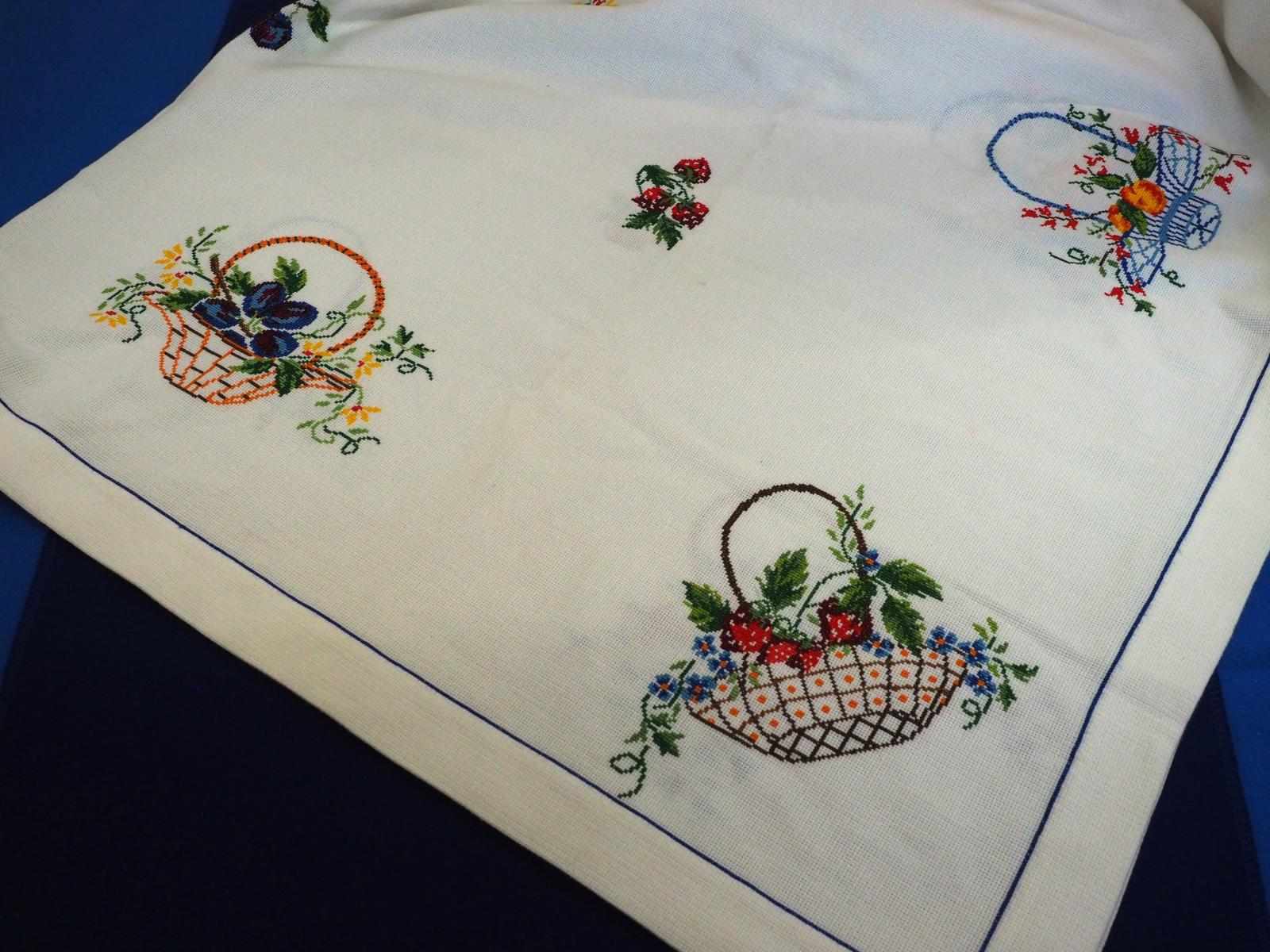 Cross stitch table cloth