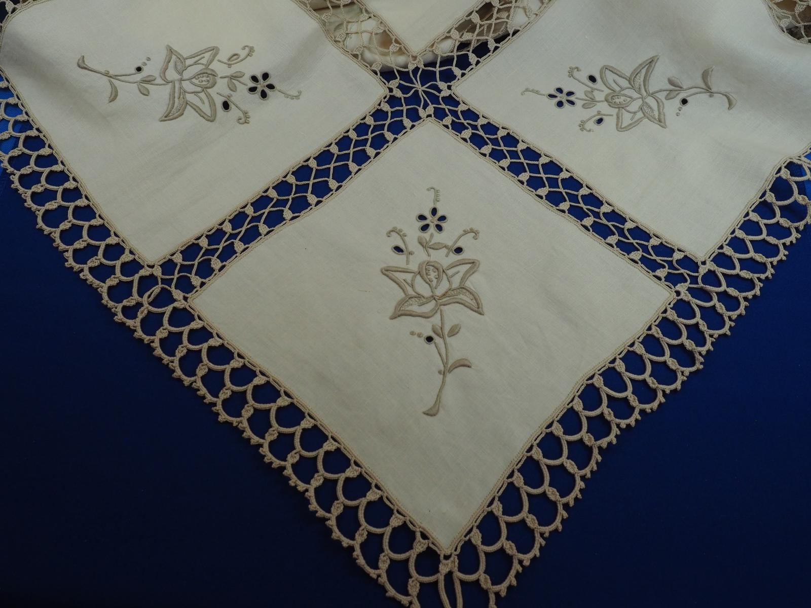 Embroidered table cloth