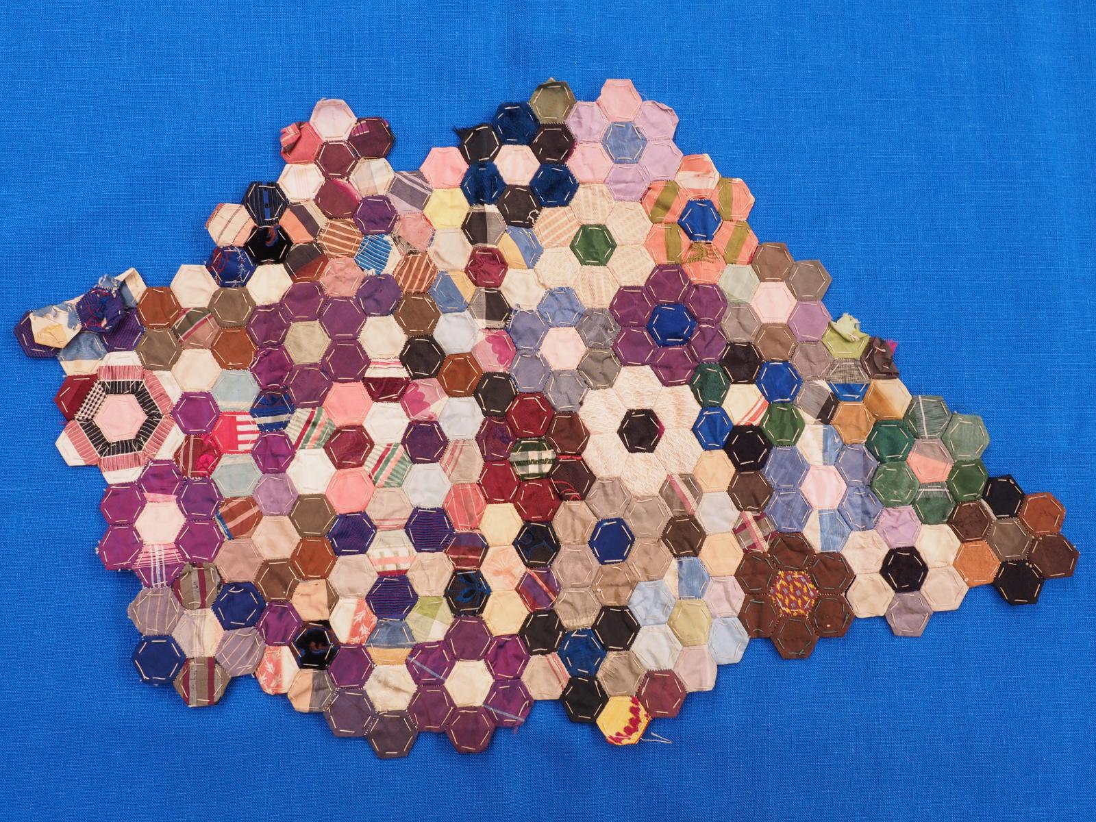 Hexagon patchwork quillt cover piece
